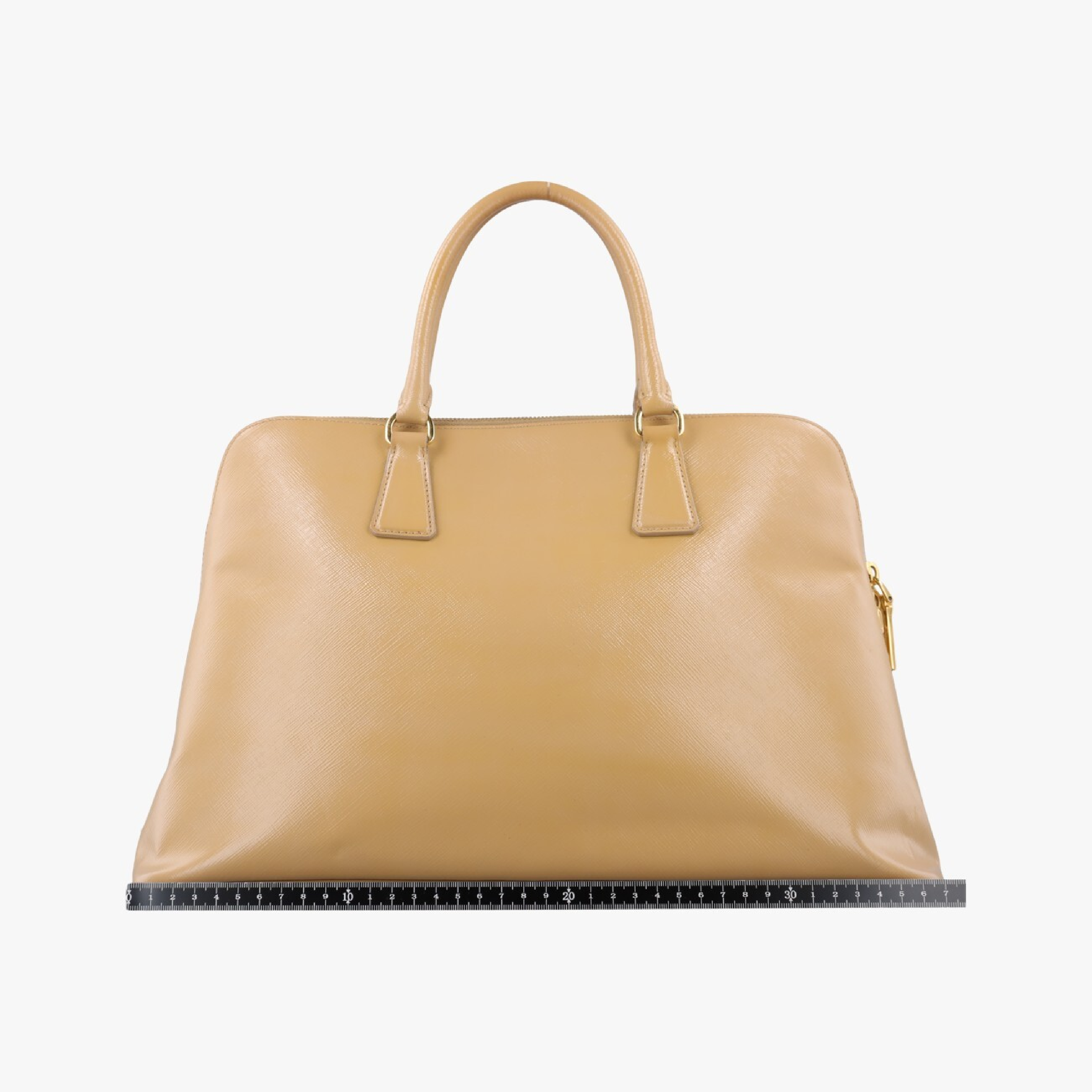 Pyramid Beige Patent Leather Handbag BL0808 31/F — view 2
