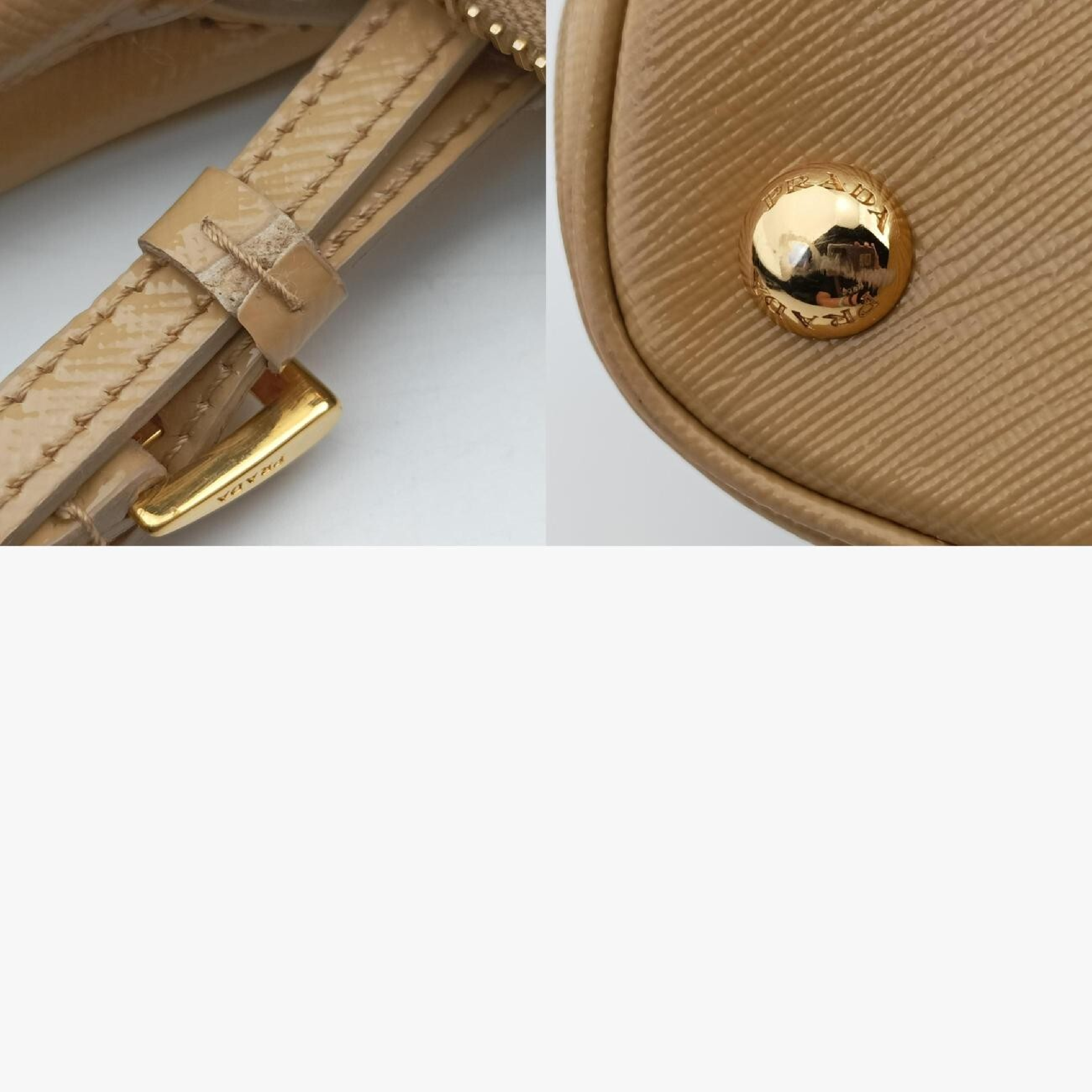 Pyramid Beige Patent Leather Handbag BL0808 31/F — view 11