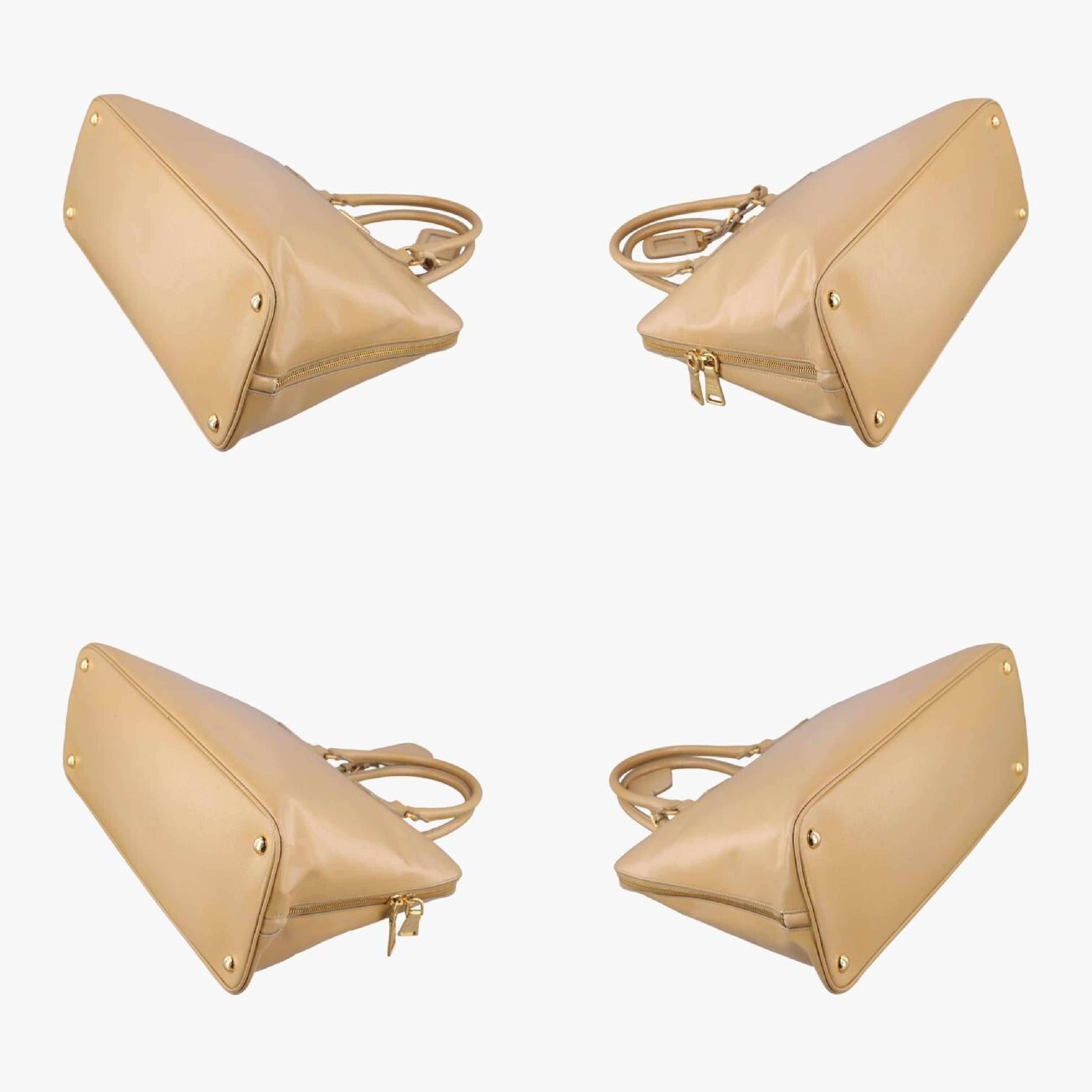 Pyramid Beige Patent Leather Handbag BL0808 31/F — view 4
