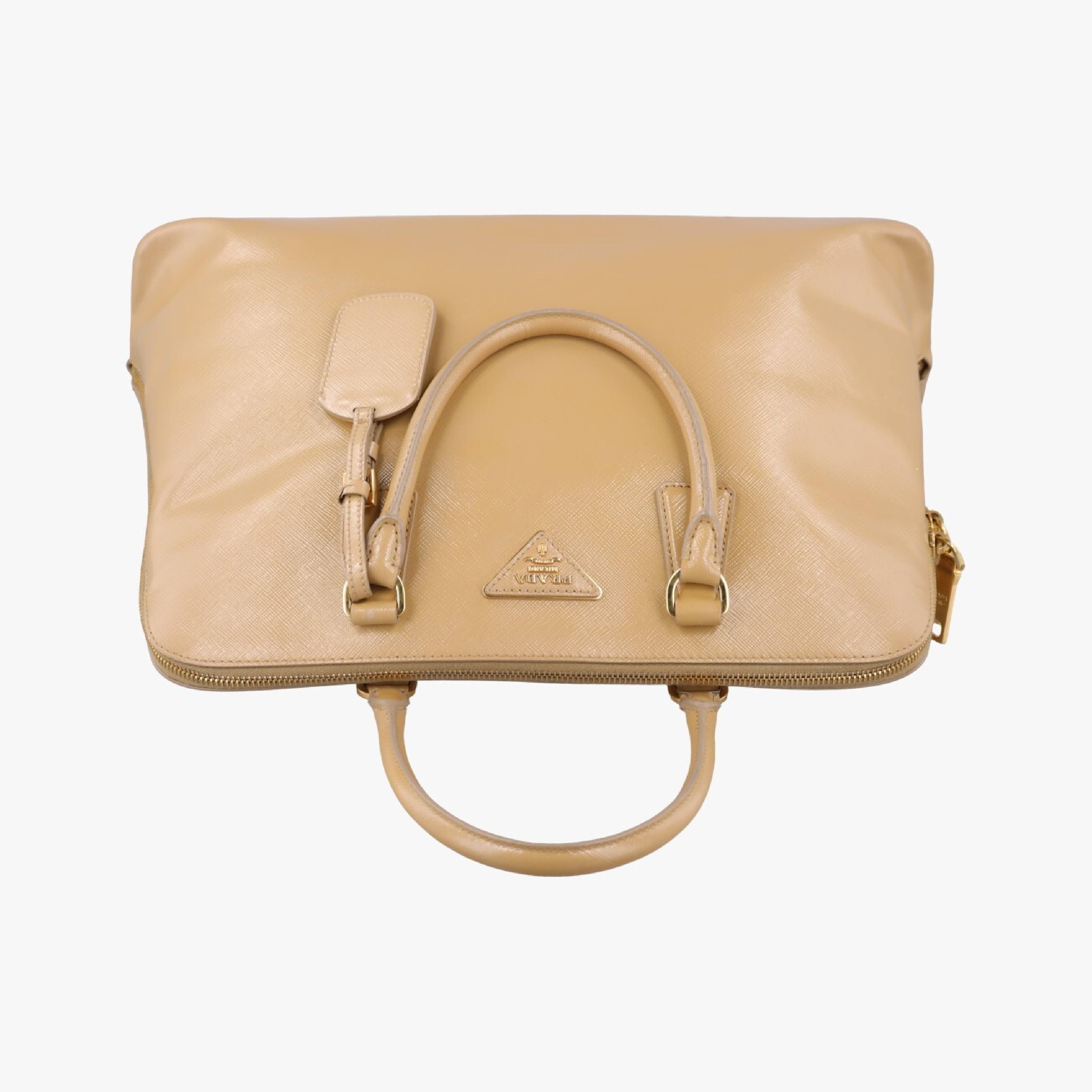 Pyramid Beige Patent Leather Handbag BL0808 31/F — view 5