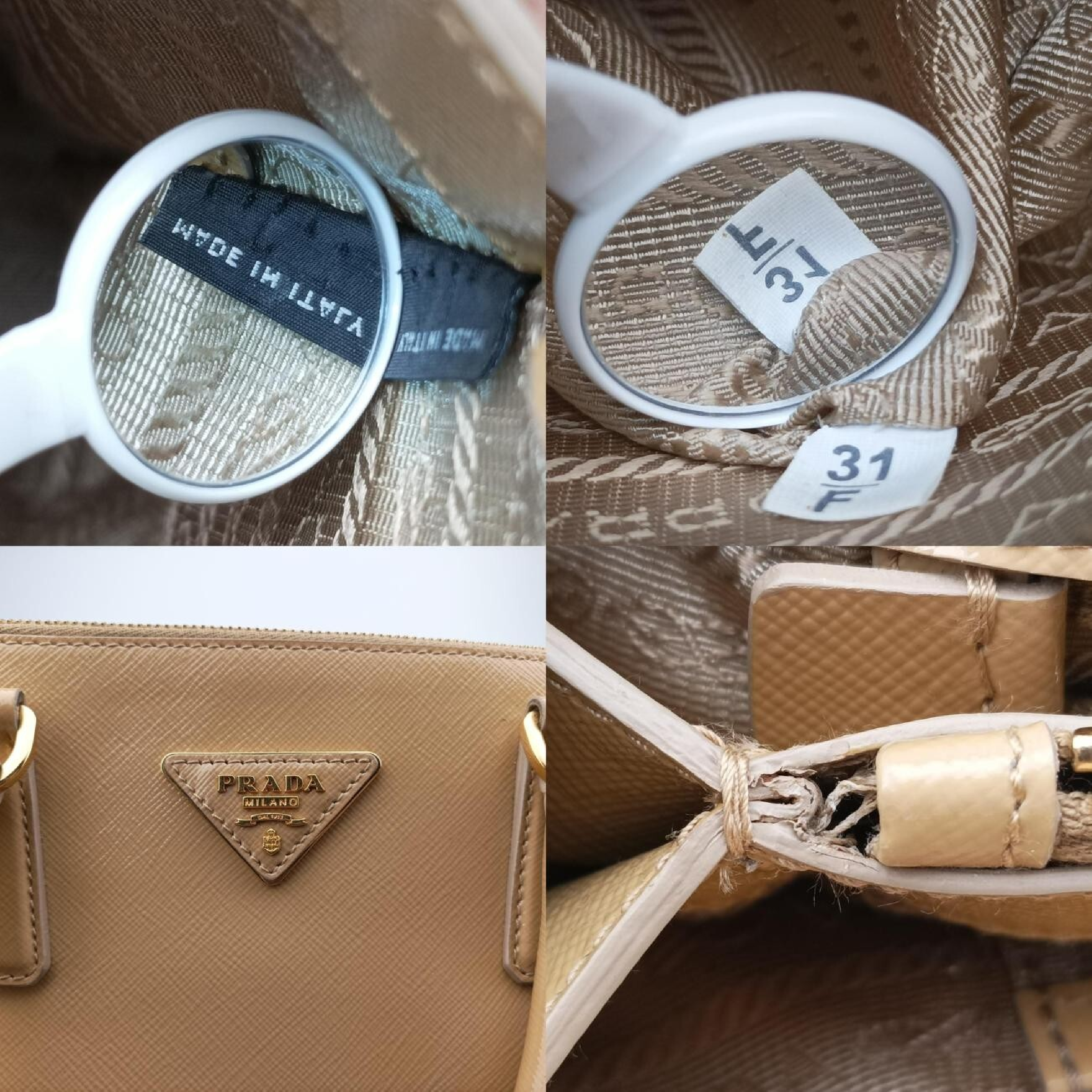 Pyramid Beige Patent Leather Handbag BL0808 31/F — view 8