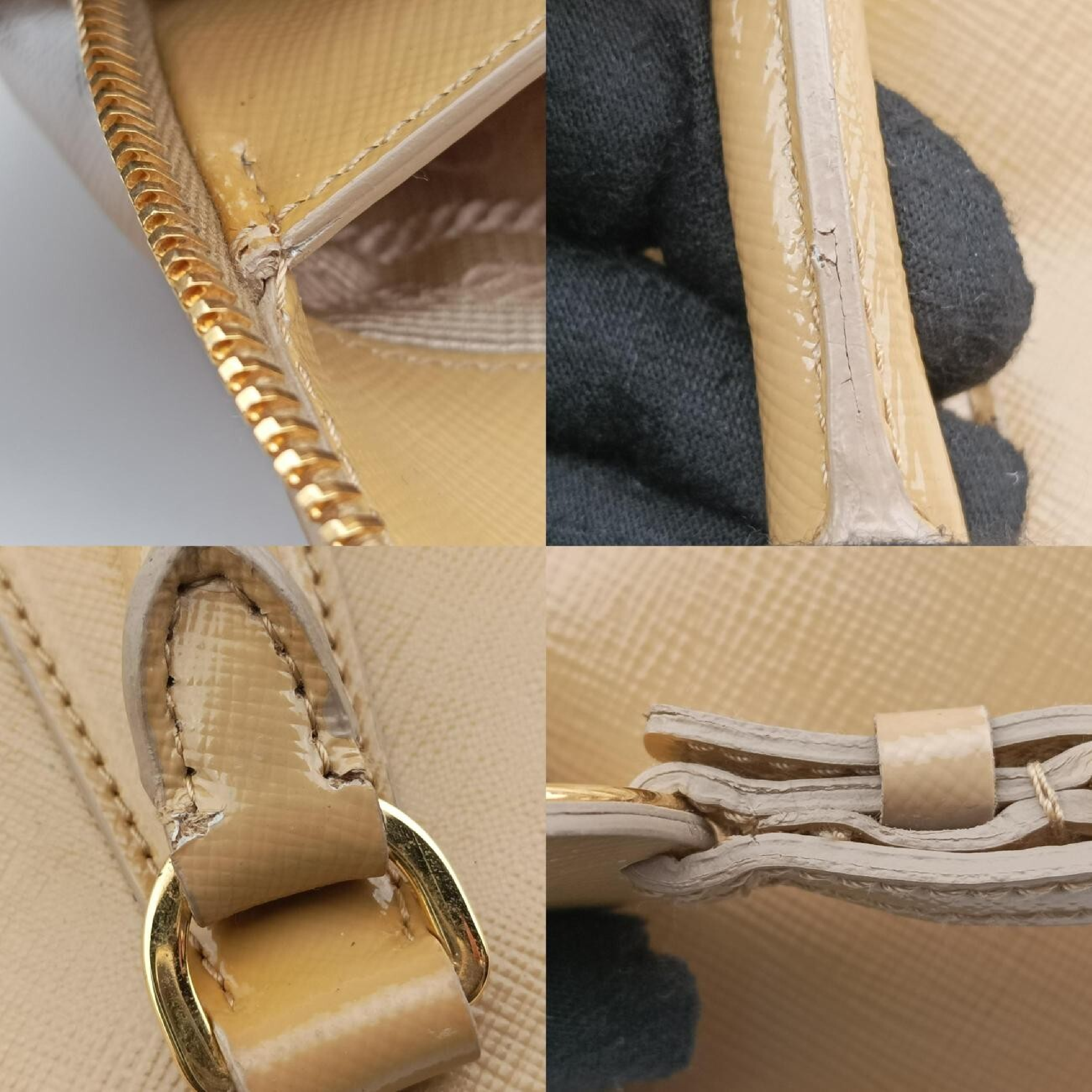 Pyramid Beige Patent Leather Handbag BL0808 31/F — view 9