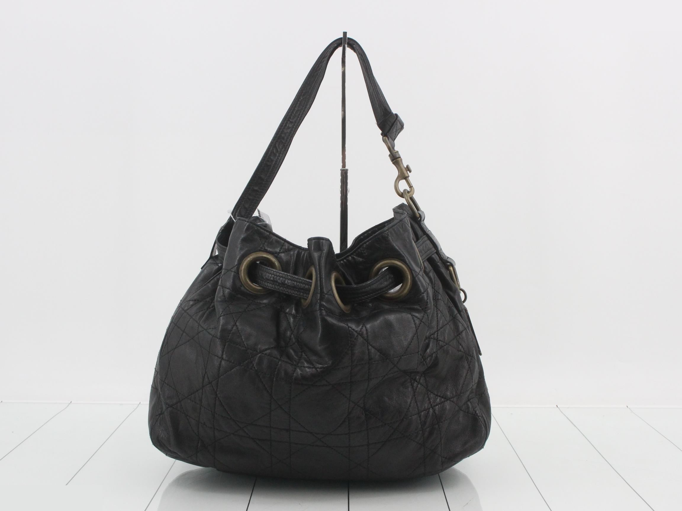 Cannage Leather Shoulder Bag — view 2