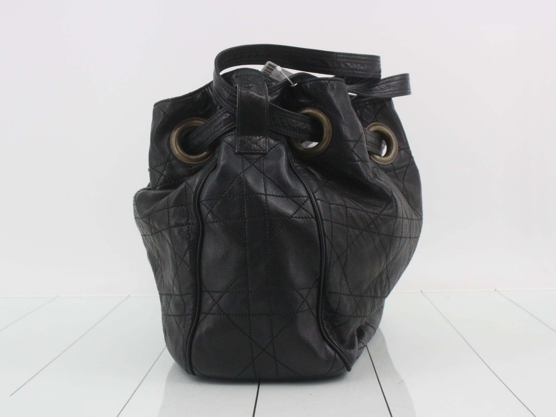 Cannage Leather Shoulder Bag — view 3