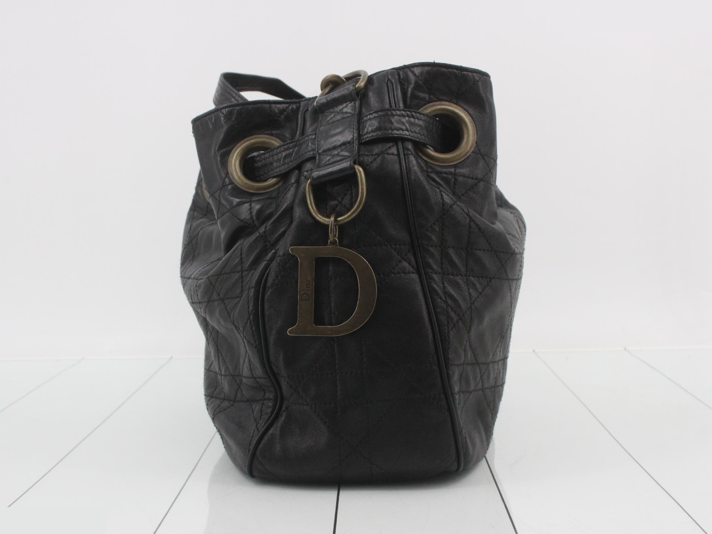Cannage Leather Shoulder Bag — view 4