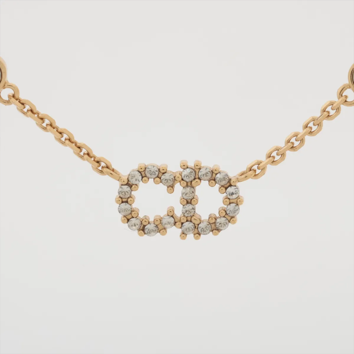 Clair D Lune Necklace GP x Rhinestone x Fake Pearl Gold — view 2