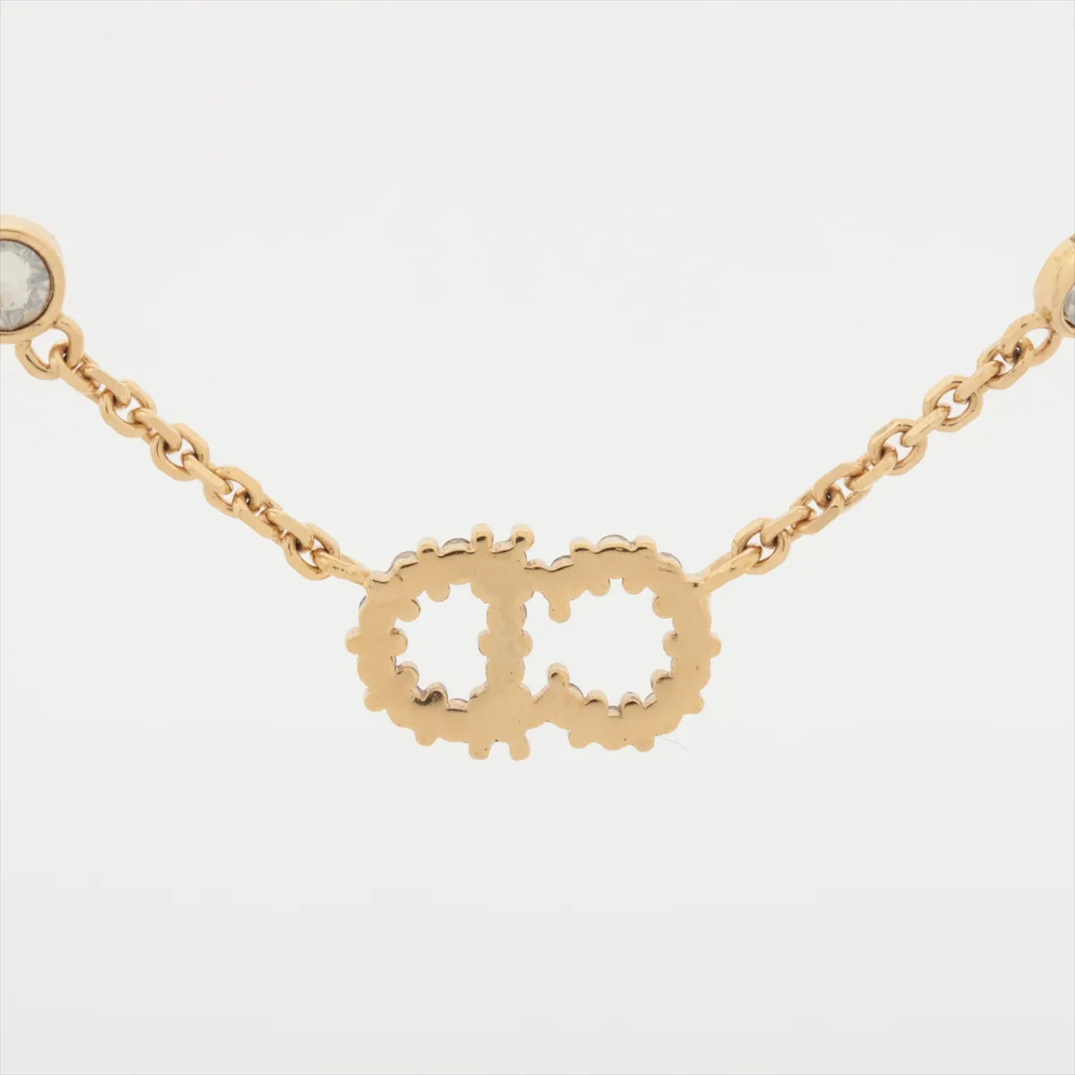 Clair D Lune Necklace GP x Rhinestone x Fake Pearl Gold — view 3