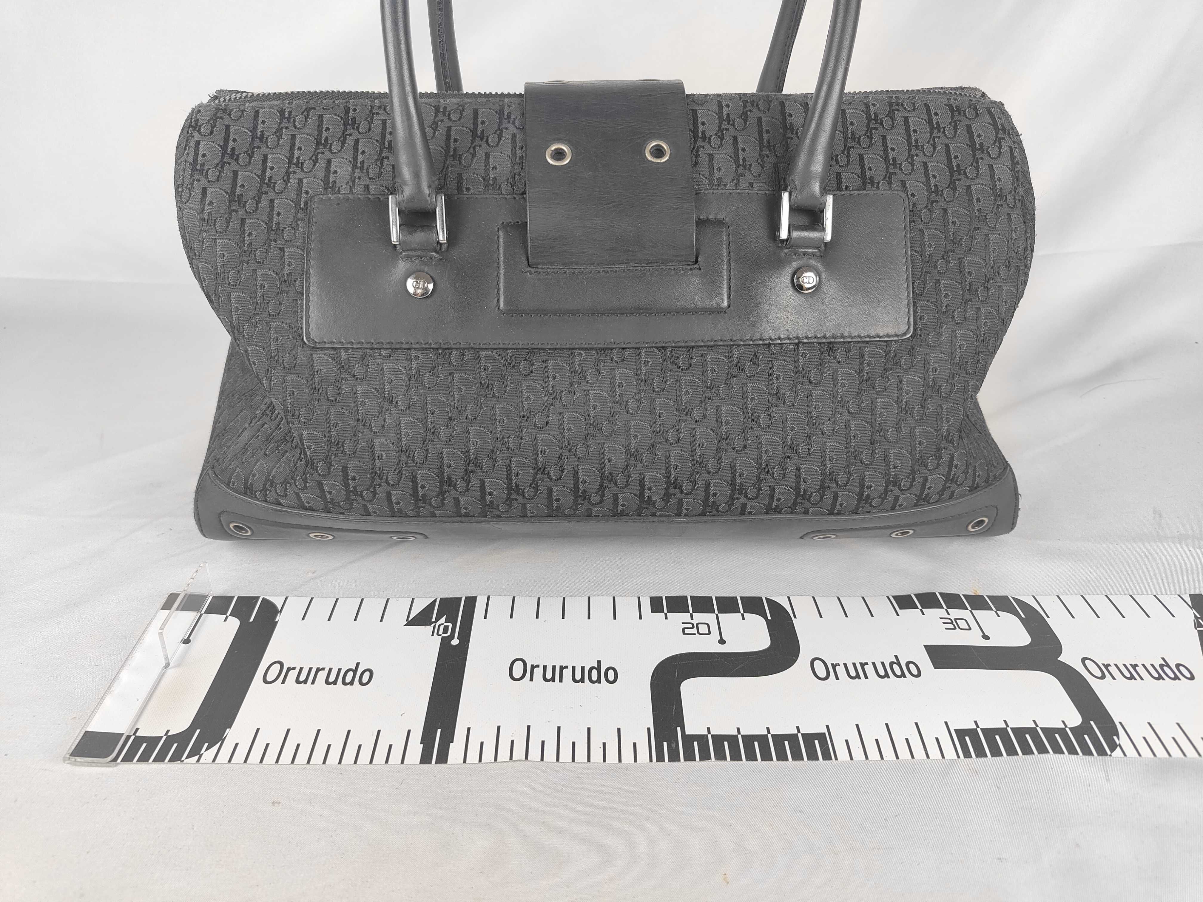 ID - Trotter Street Chic Canvas & Leather Handbag Black Missing Pouch #03B Handbag — view 2