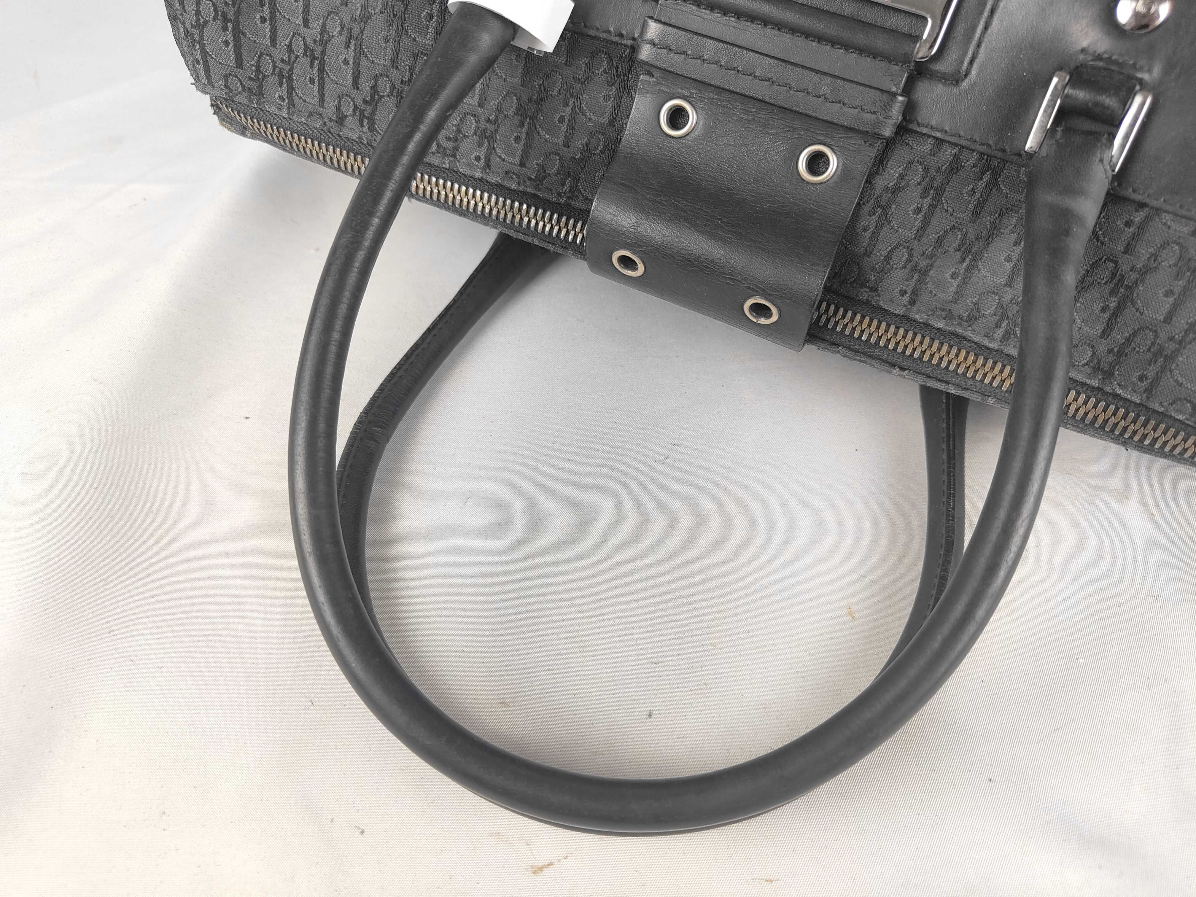 ID - Trotter Street Chic Canvas & Leather Handbag Black Missing Pouch #03B Handbag — view 3