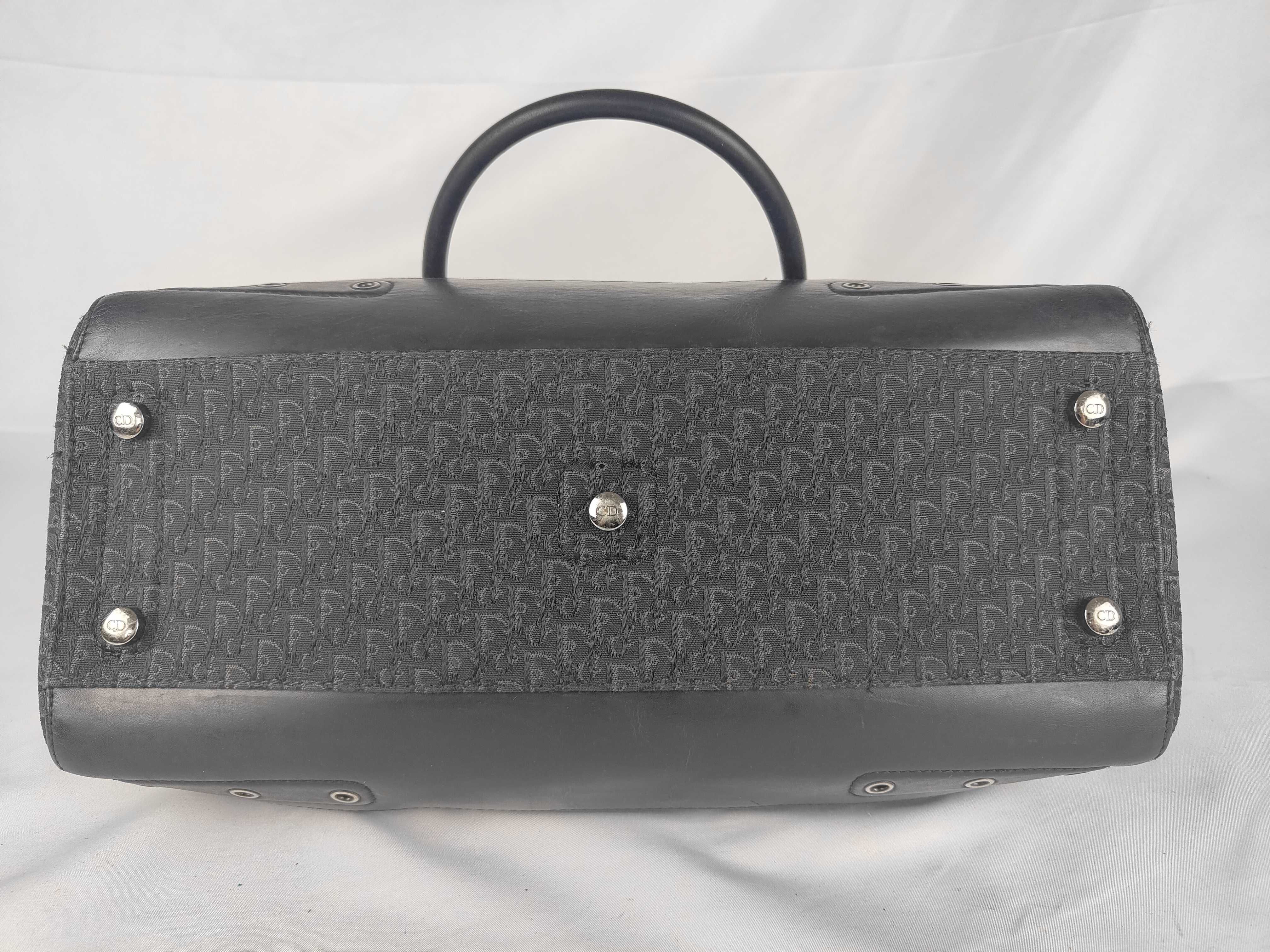 ID - Trotter Street Chic Canvas & Leather Handbag Black Missing Pouch #03B Handbag — view 9