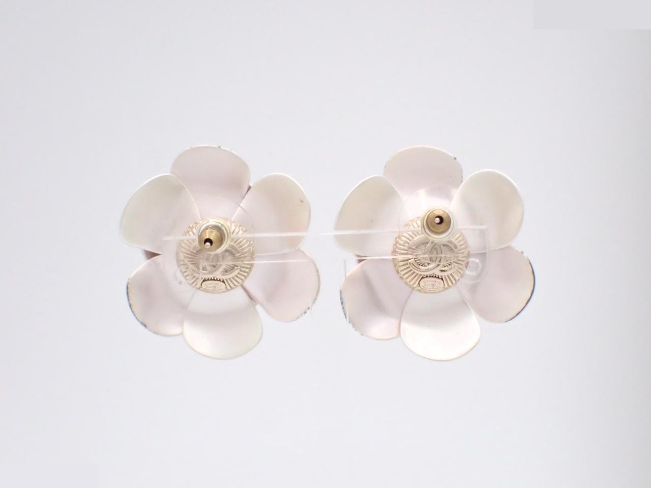 Coco Mark Camellia A23C Earrings with Rhinestones — view 2