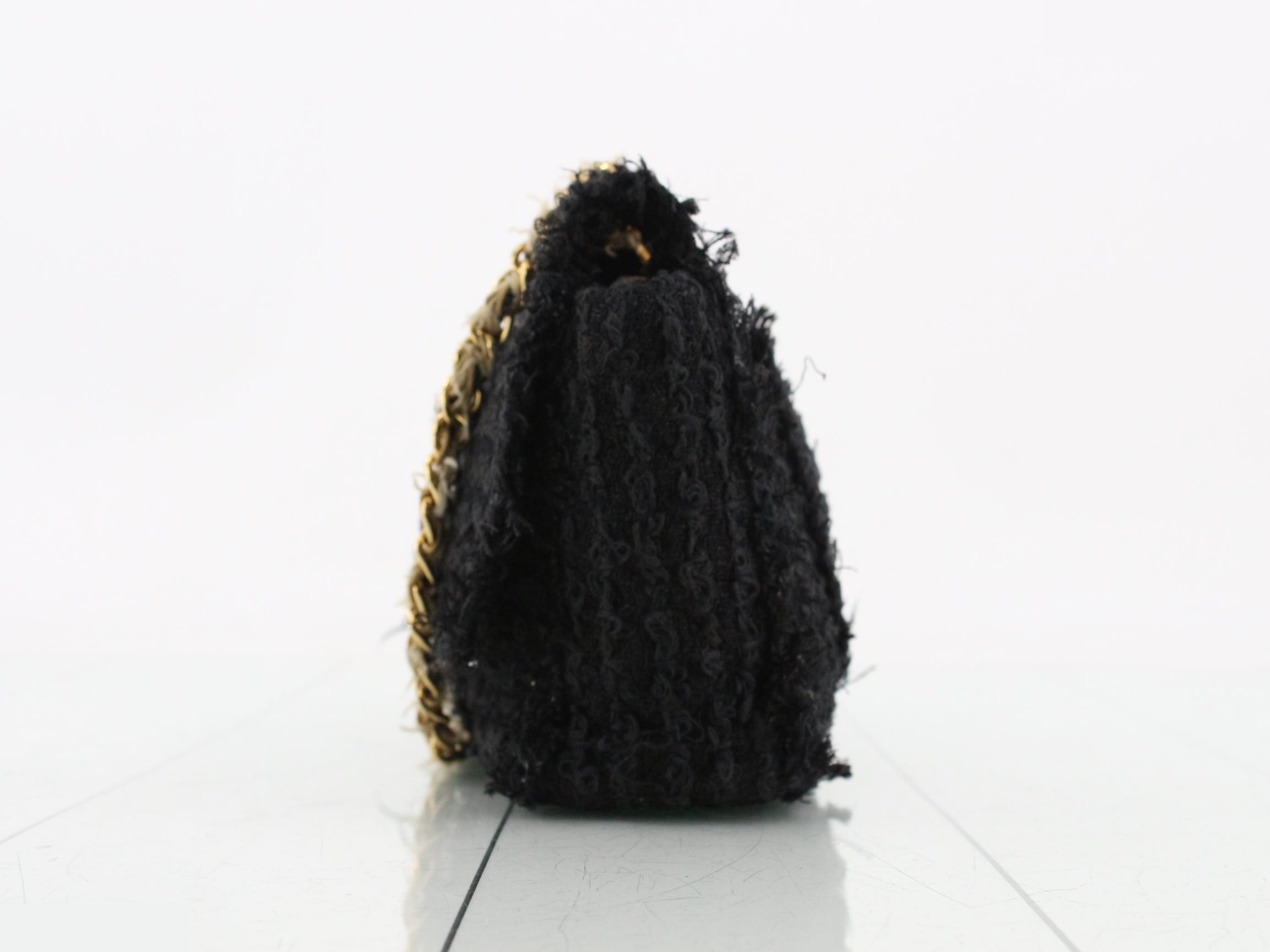 Tweed chain shoulder bag — view 3