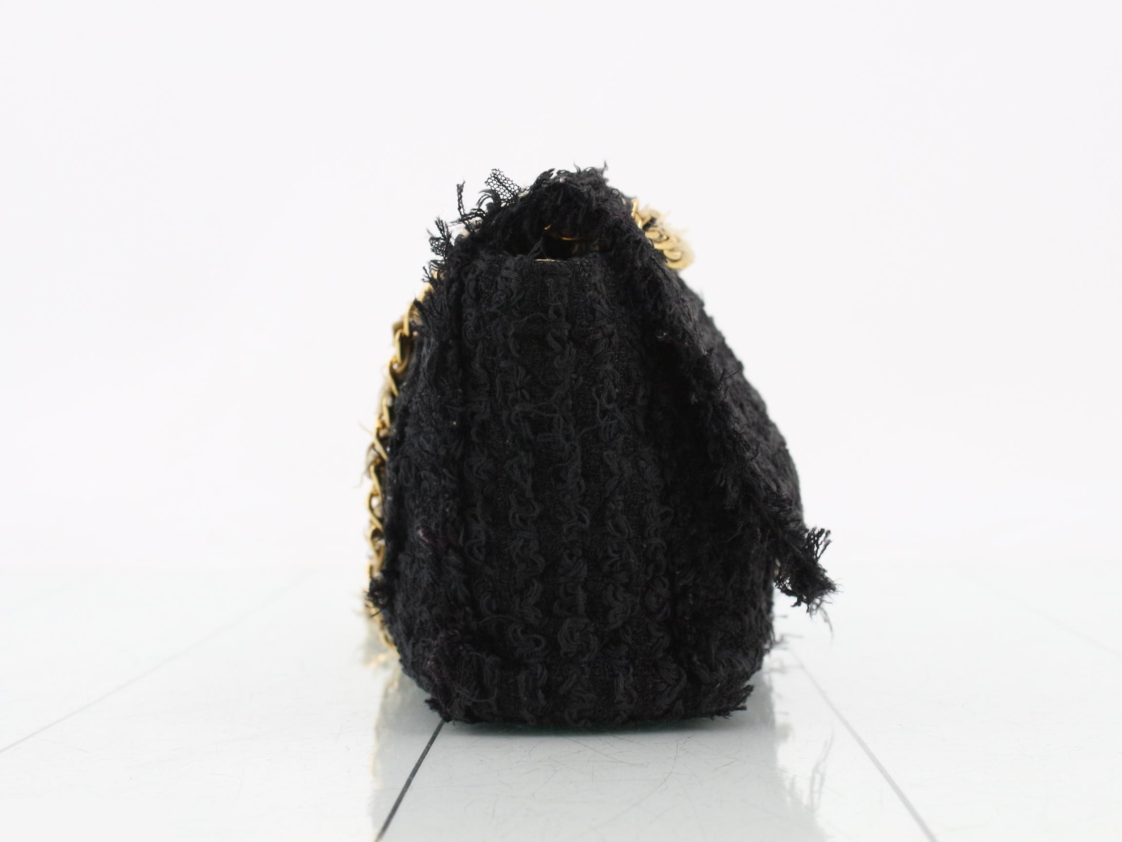 Tweed chain shoulder bag — view 4