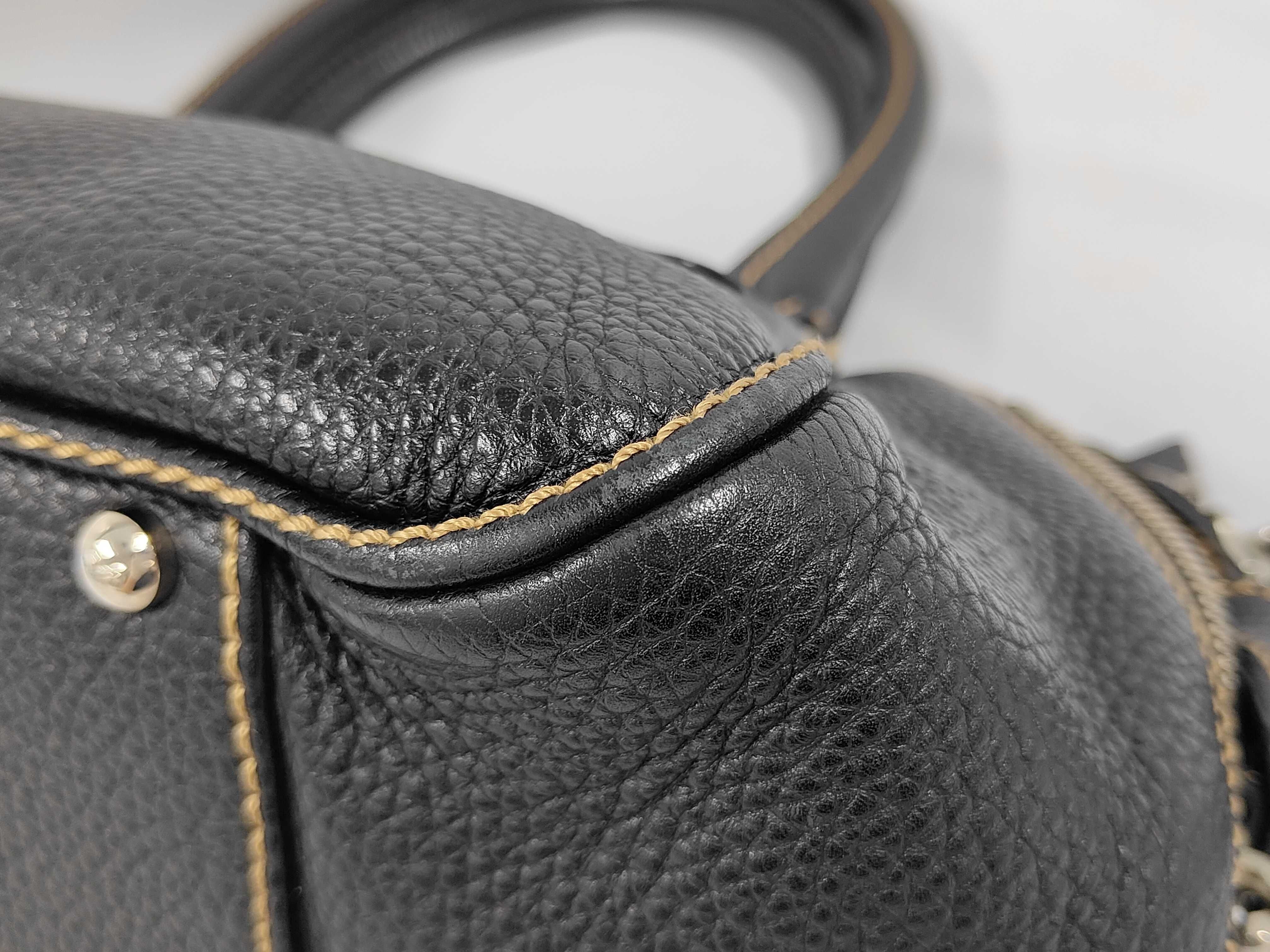 logo fringe handbag, mini Boston shoulder bag — view 5