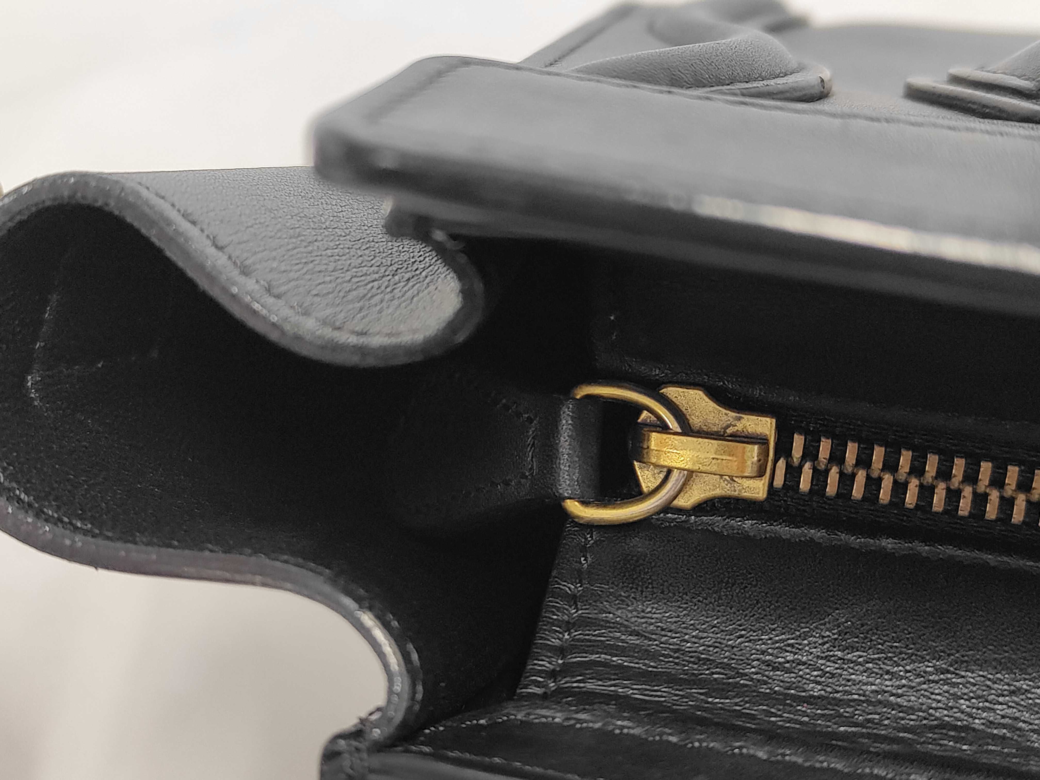 Luggage Nano Shopper 2-Way Calfskin Black Handbag — view 7
