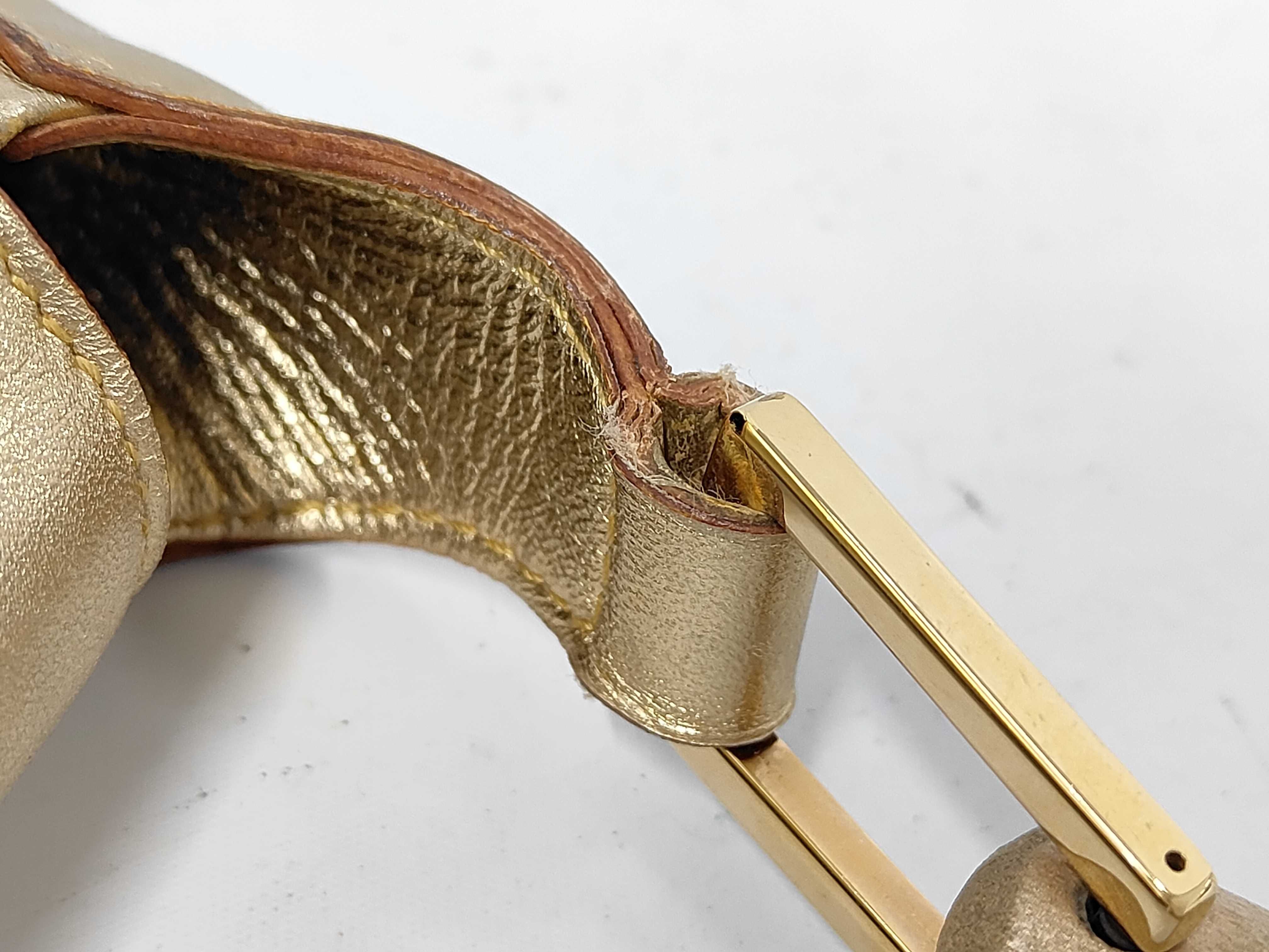 One-Shoulder Bamboo Gold Handbag — view 5