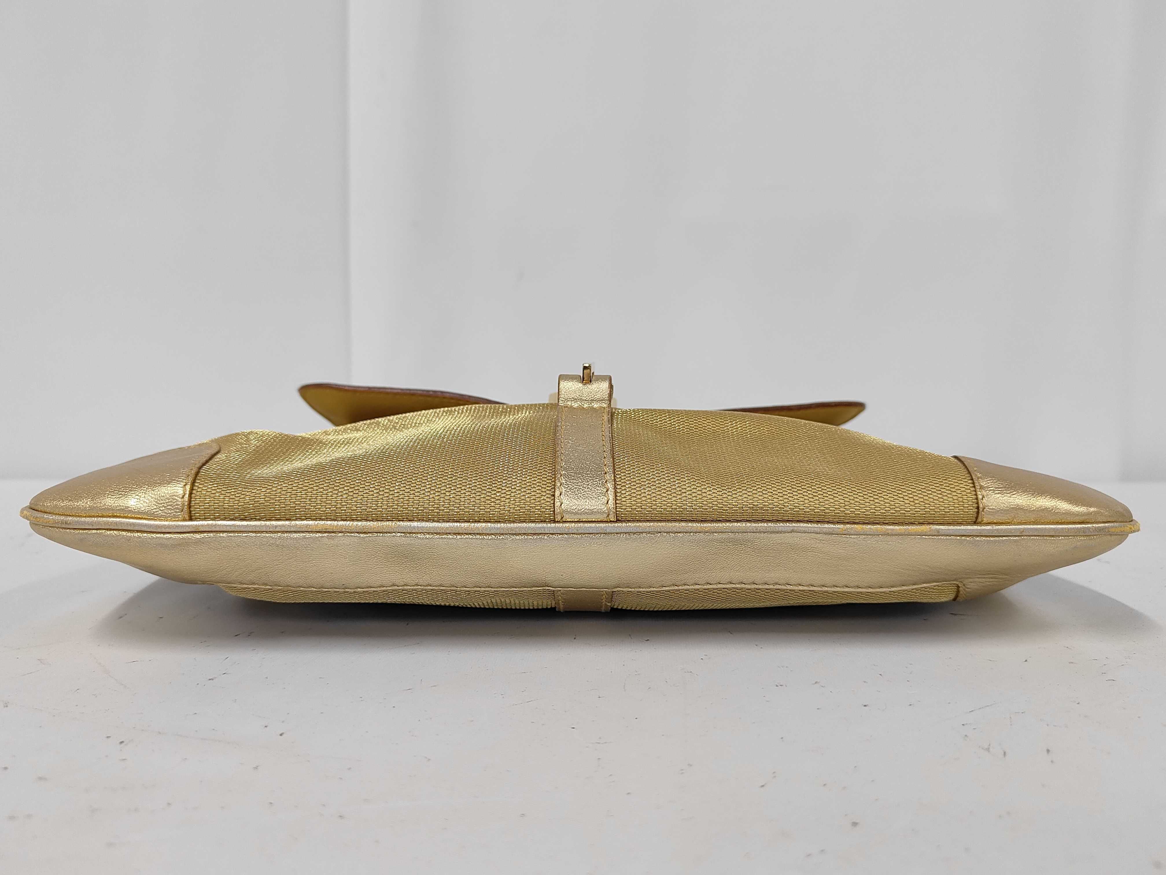 One-Shoulder Bamboo Gold Handbag — view 7