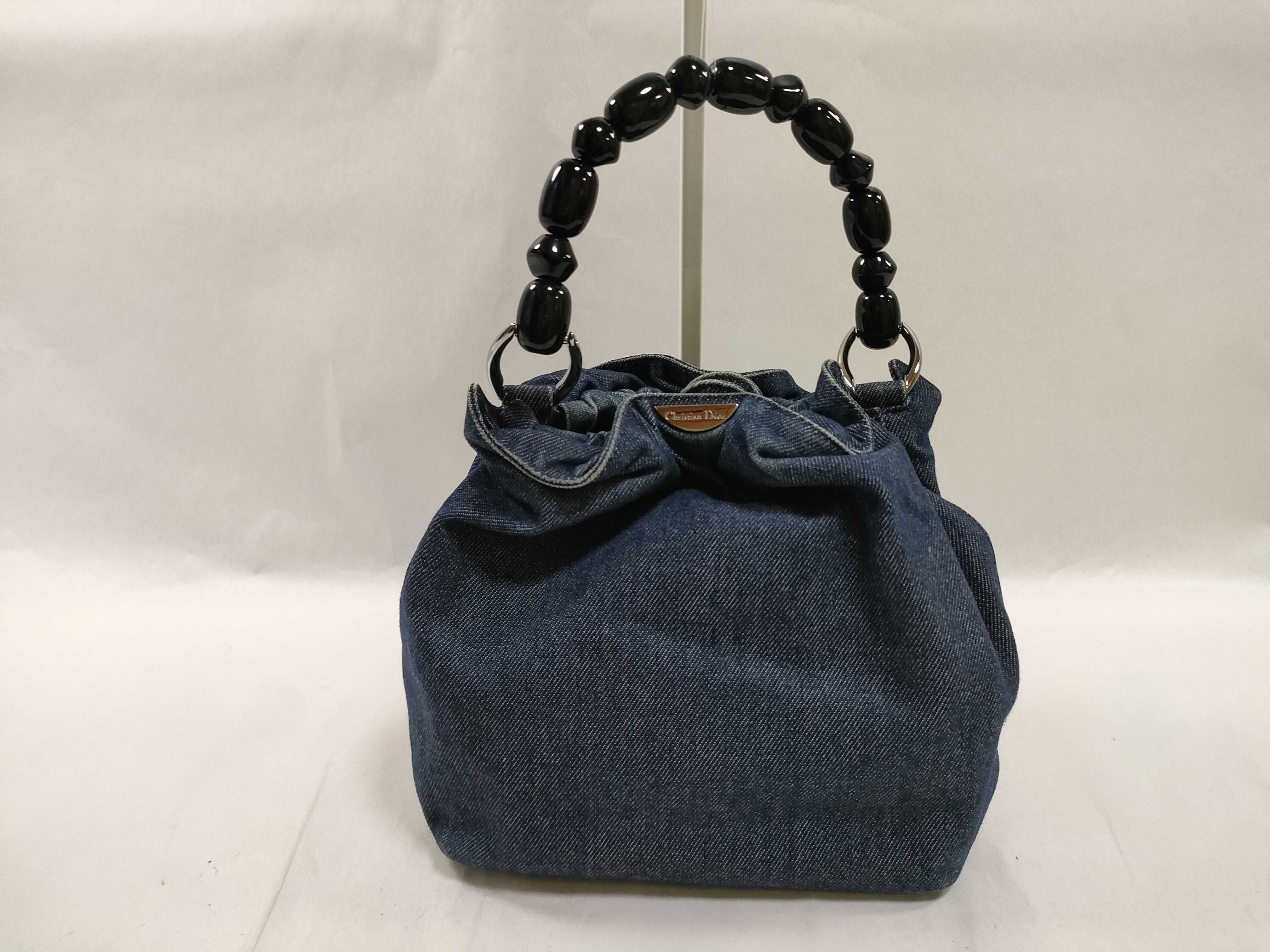 Denim Logo Cannage Handbag
