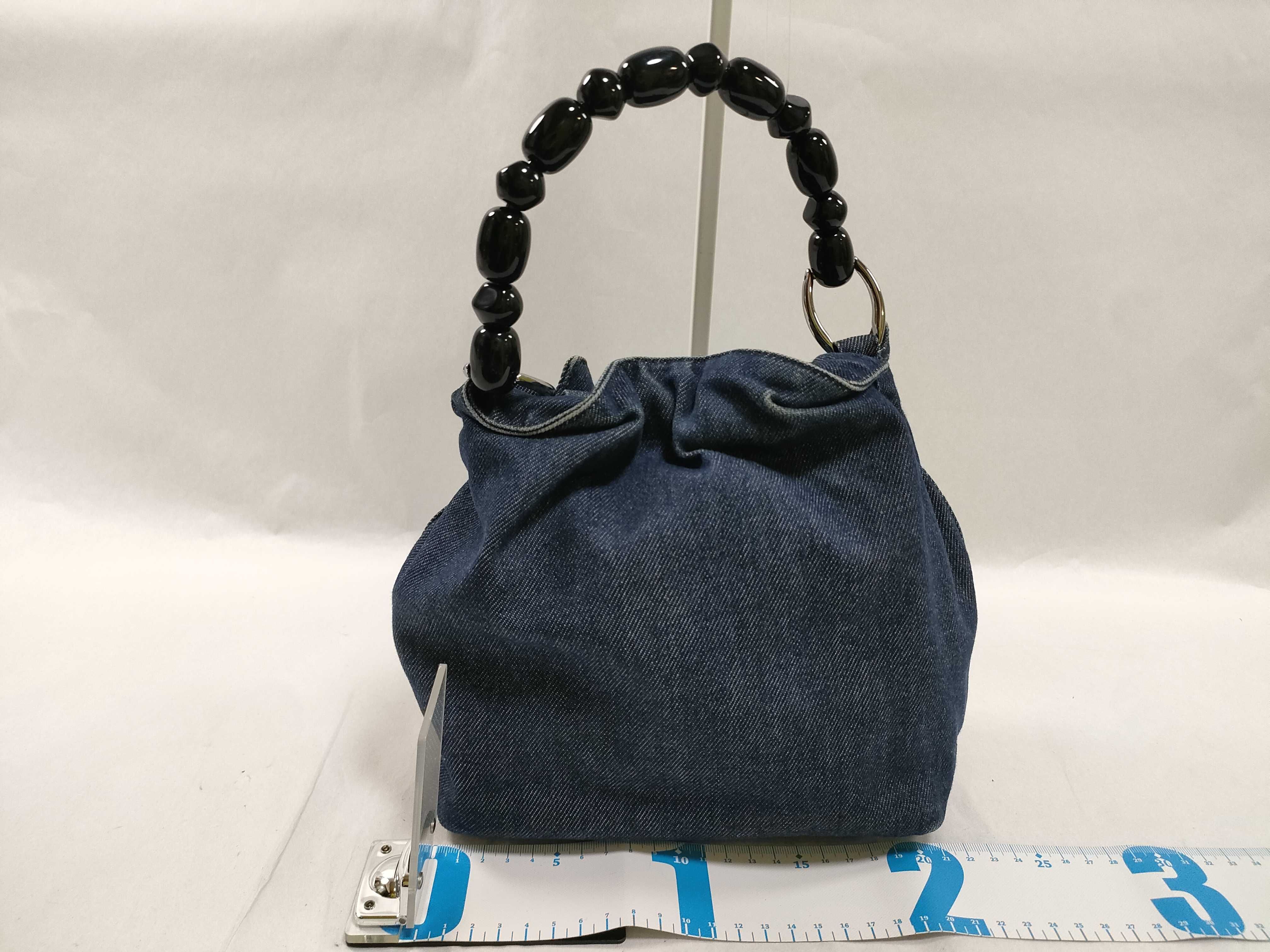 Denim Logo Cannage Handbag — view 2