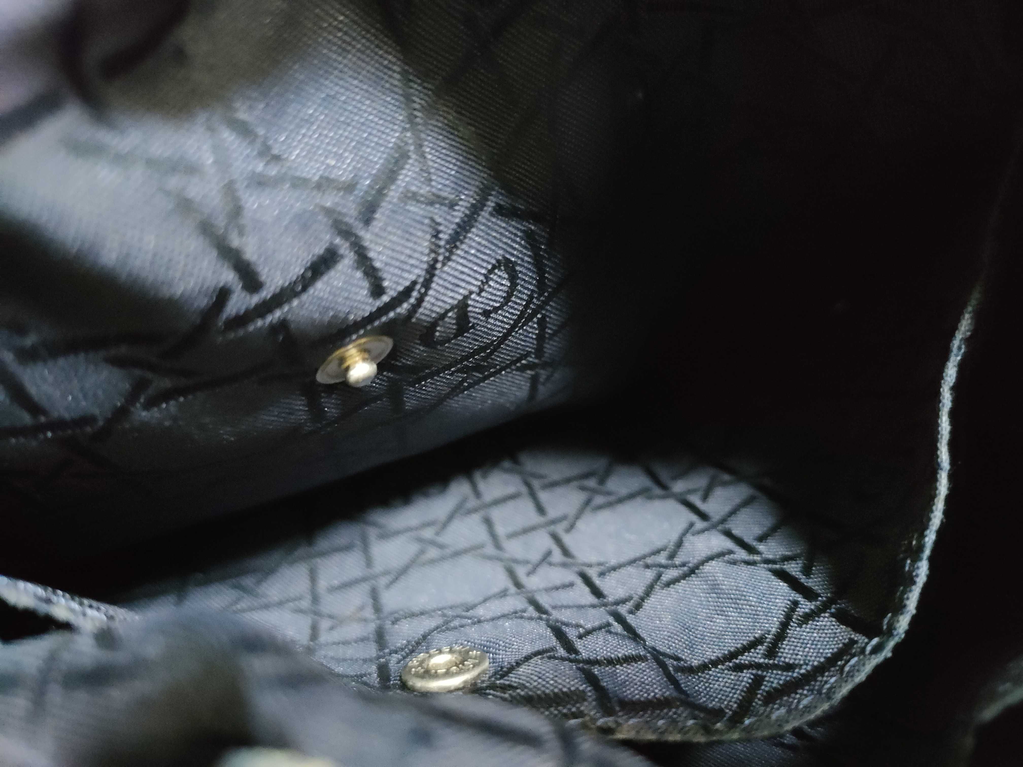 Denim Logo Cannage Handbag — view 11