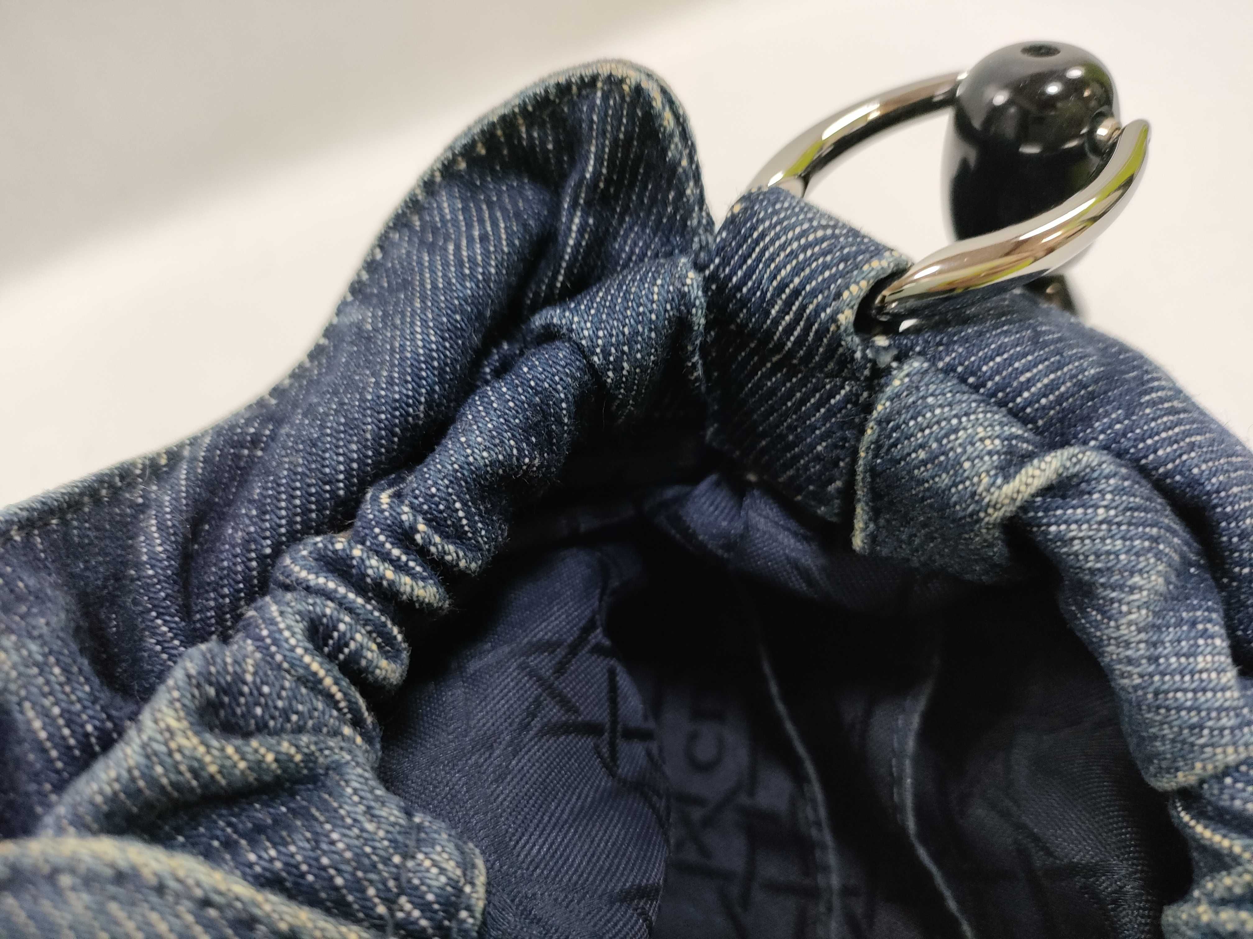 Denim Logo Cannage Handbag — view 12