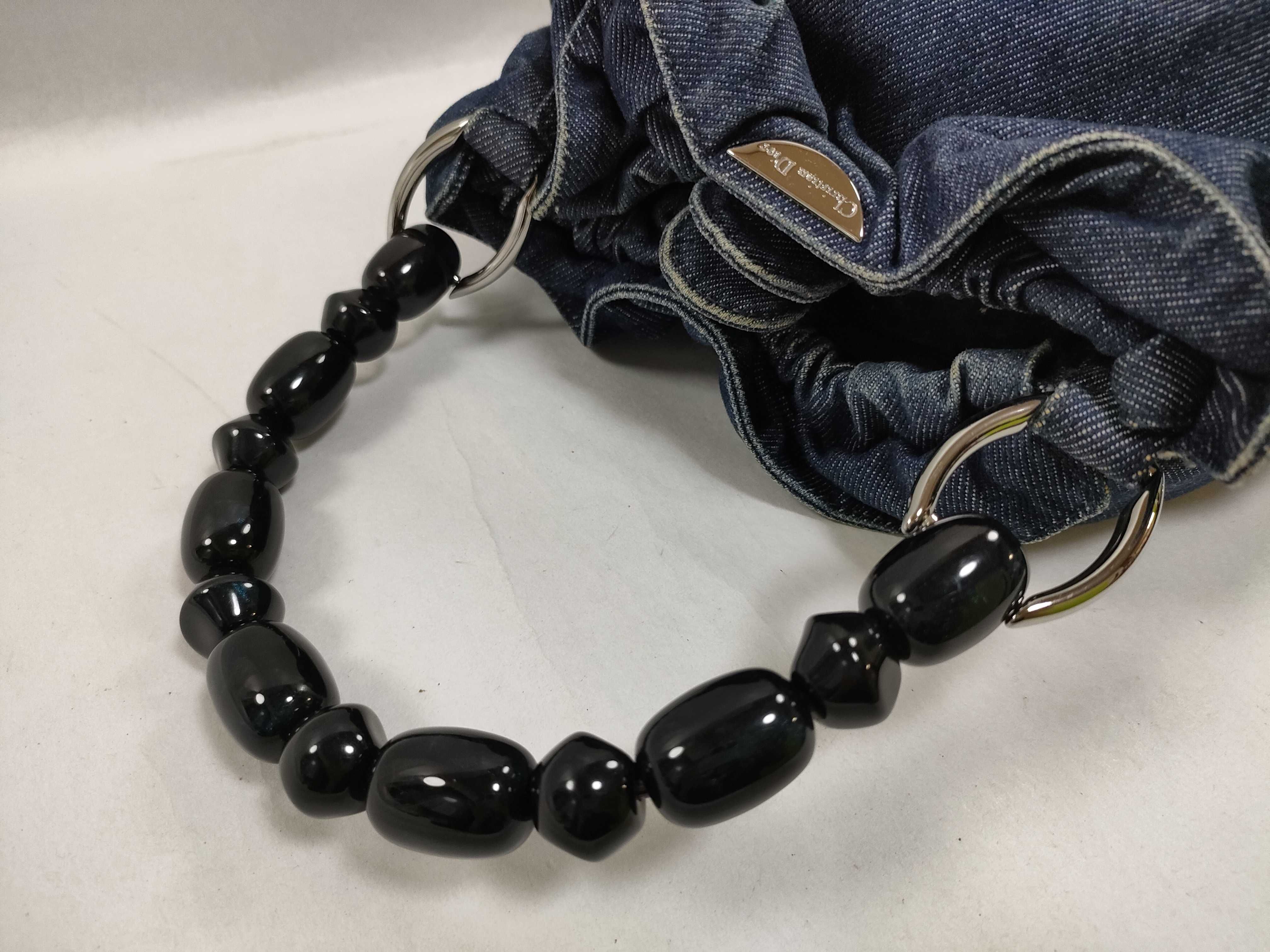 Denim Logo Cannage Handbag — view 3