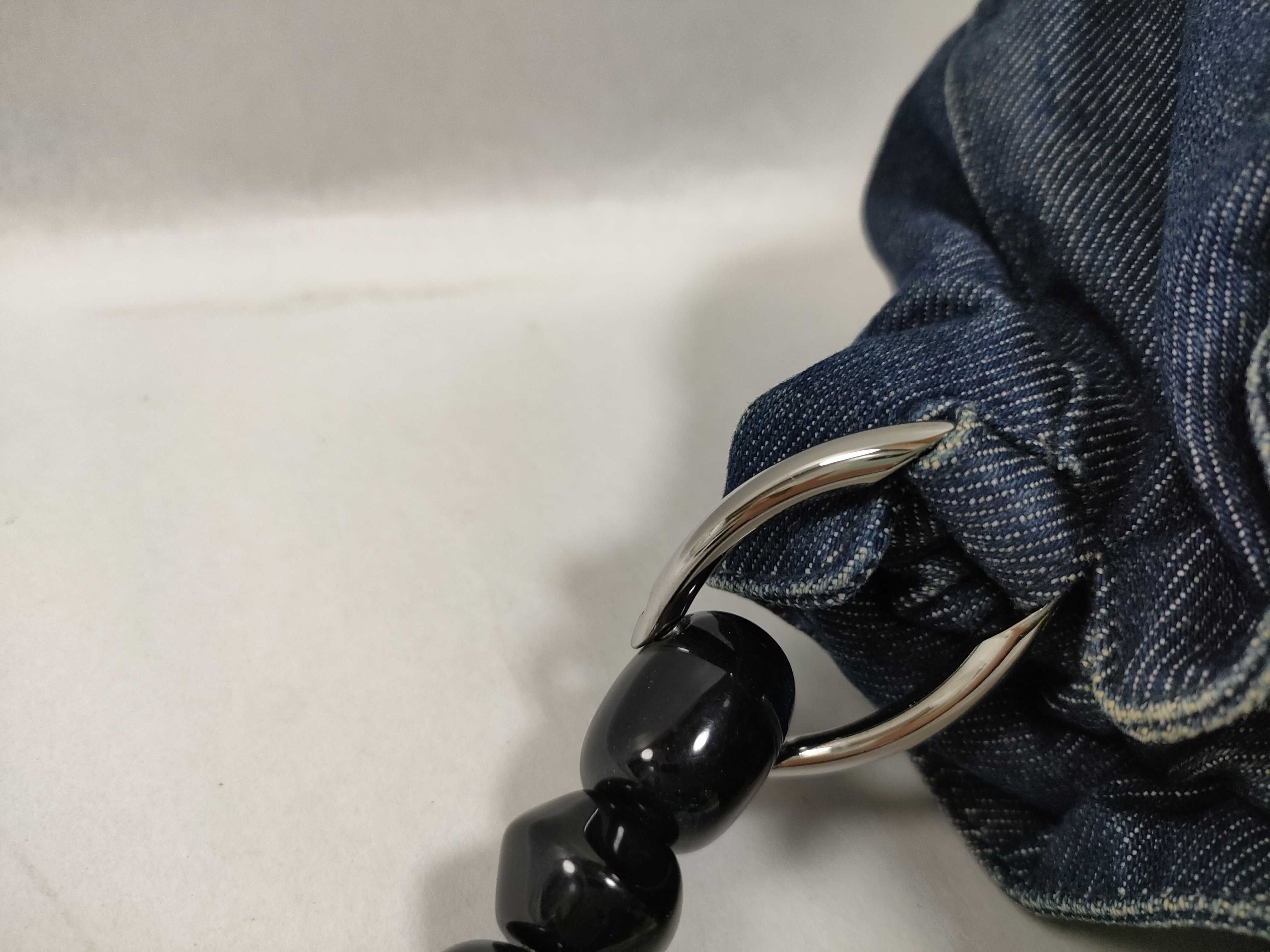 Denim Logo Cannage Handbag — view 5