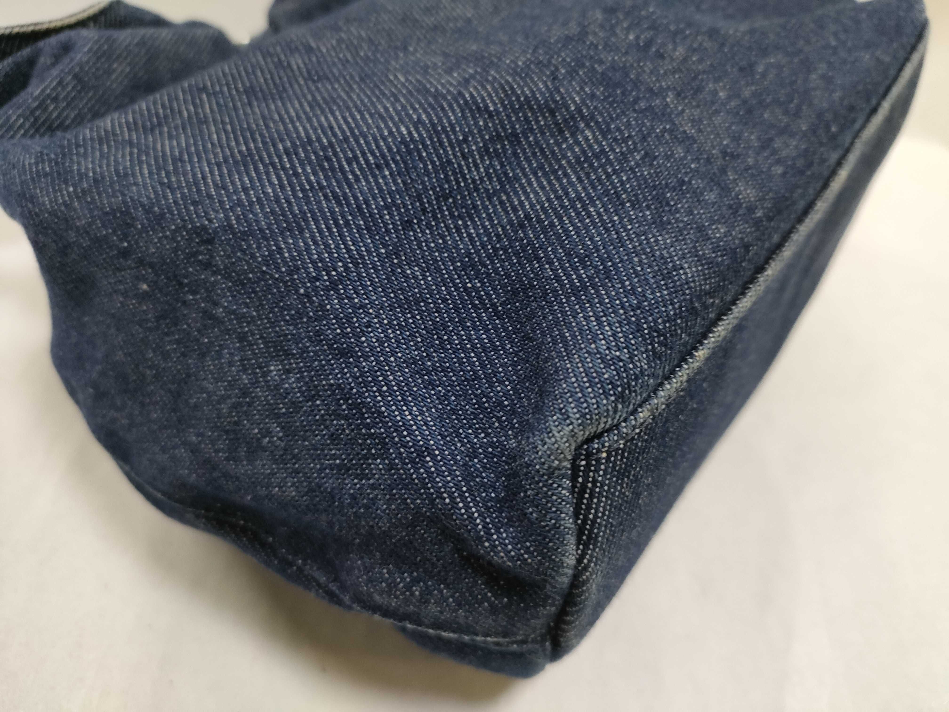 Denim Logo Cannage Handbag — view 6