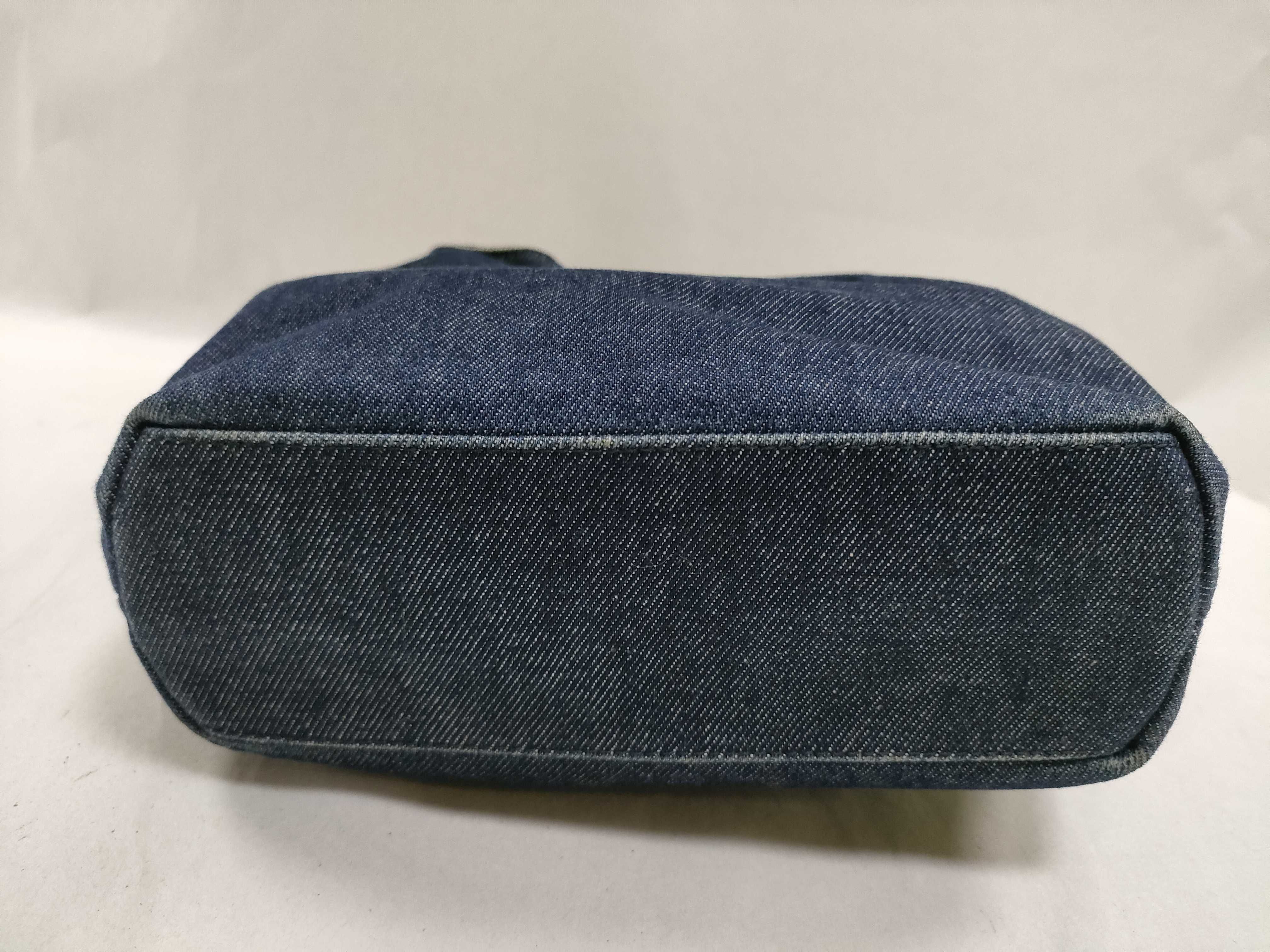 Denim Logo Cannage Handbag — view 7