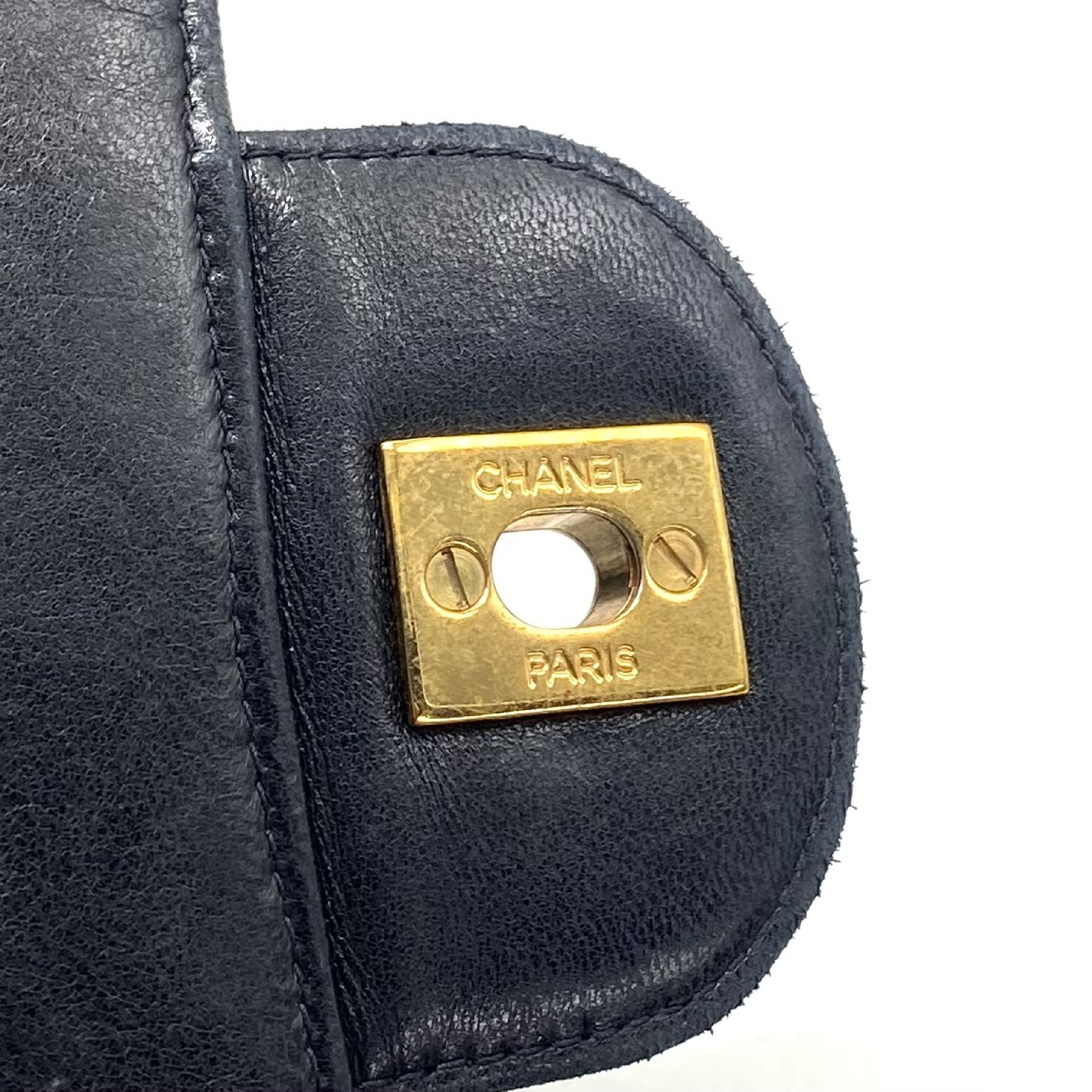 Matelassé Coco Mark Turnlock Patent Leather Backpack — view 8