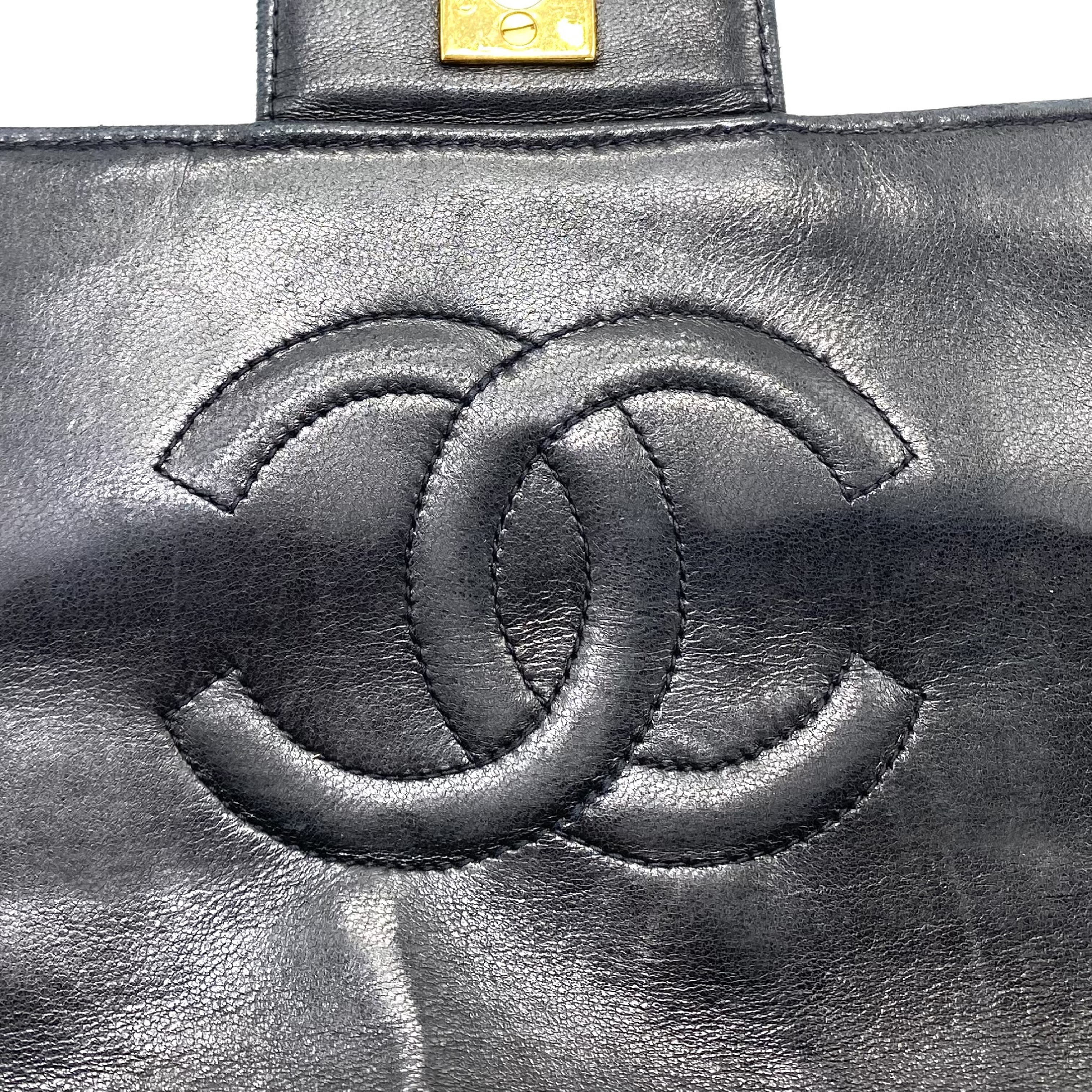 Matelassé Coco Mark Turnlock Patent Leather Backpack — view 9