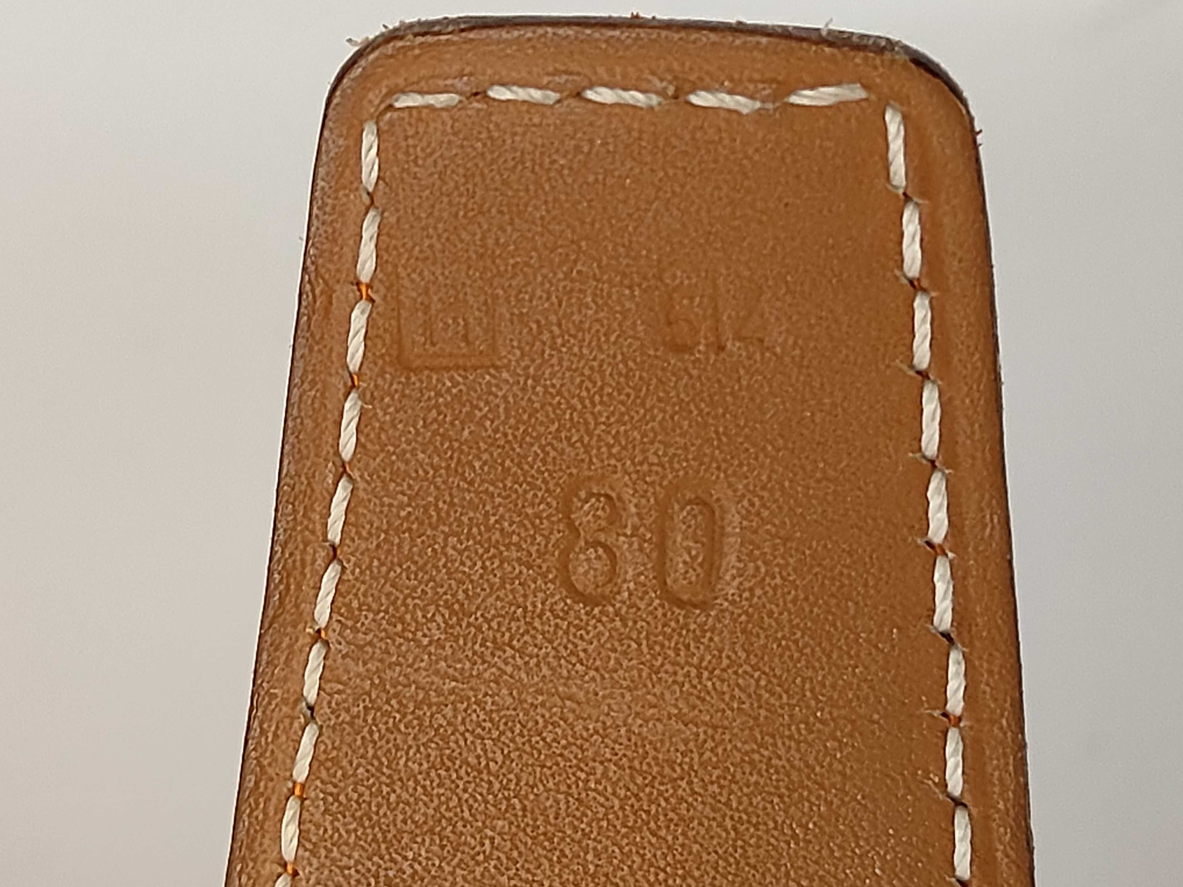 Constance Gold Hardware H Orange Belt — view 7