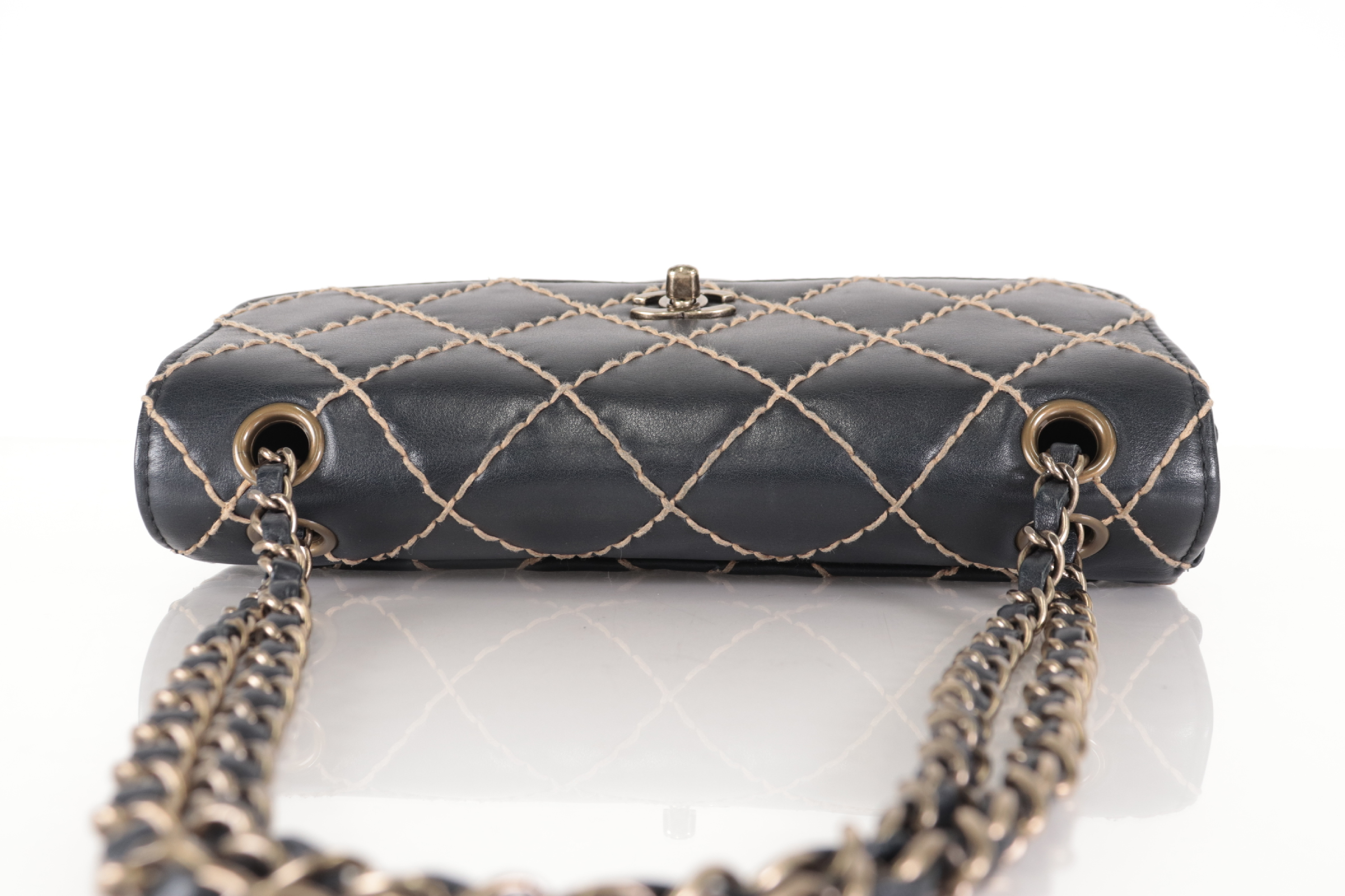 Wild Stitch Calfskin Chain Shoulder Bag (Series 6) — view 5