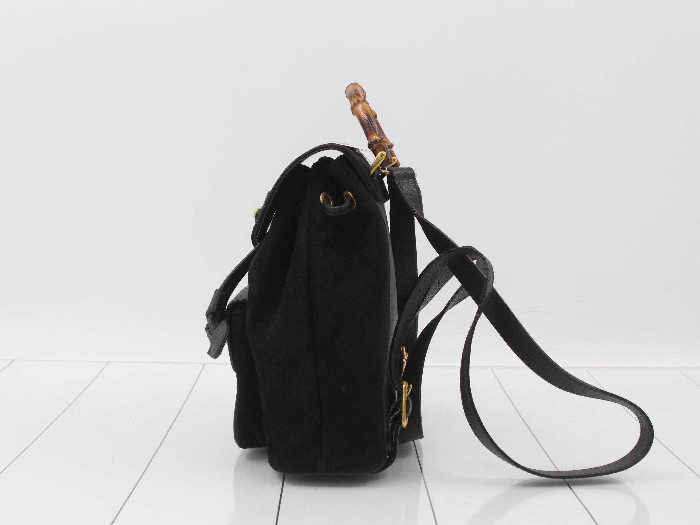 Bamboo Backpack (Black) — view 3