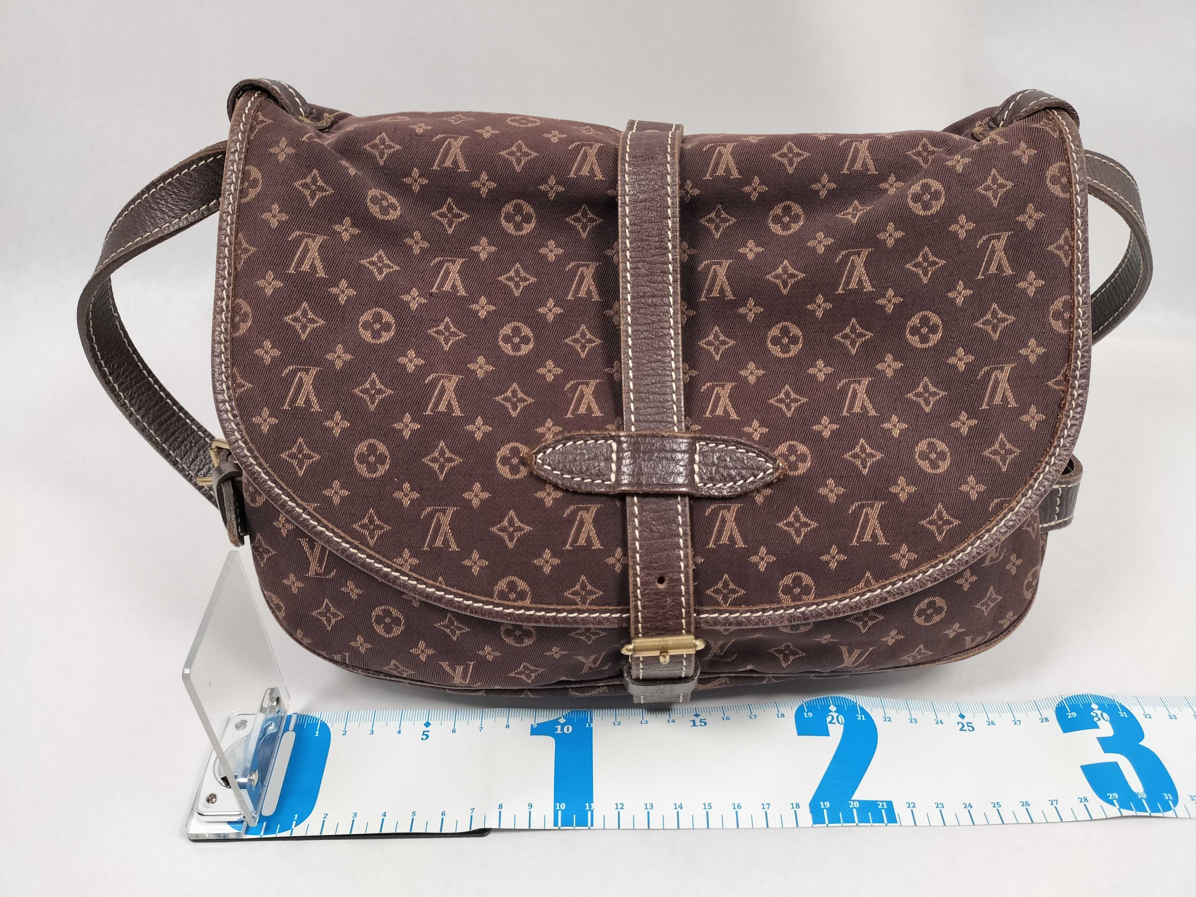 Monogram Mini Lin Saumur 30 Ebene M95227 Shoulder Bag — view 2