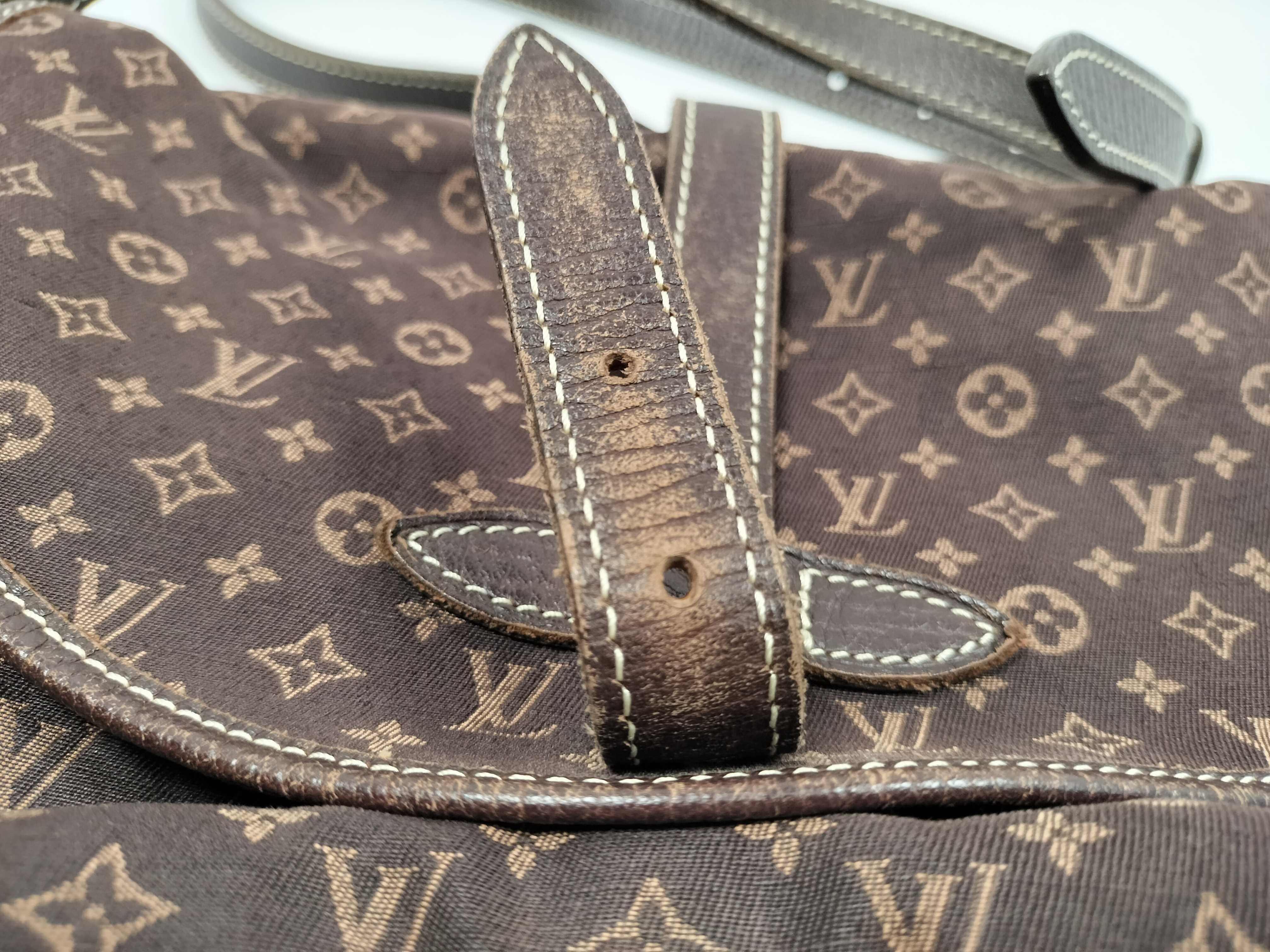 Monogram Mini Lin Saumur 30 Ebene M95227 Shoulder Bag — view 15