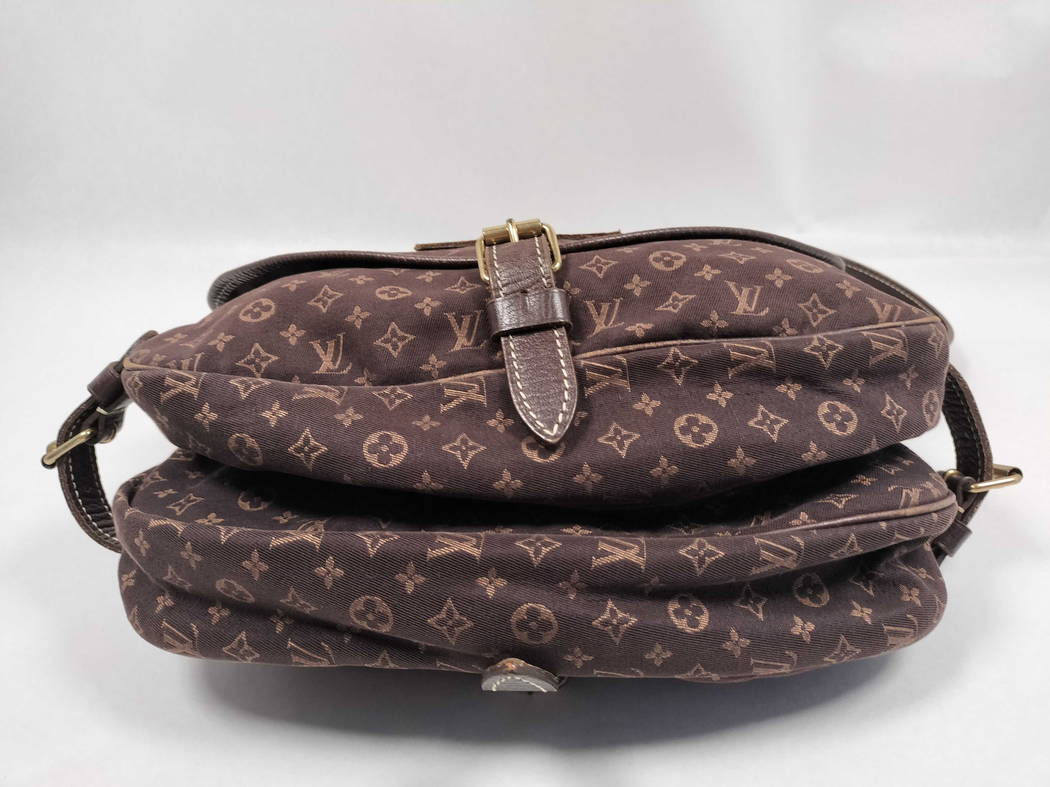 Monogram Mini Lin Saumur 30 Ebene M95227 Shoulder Bag — view 7