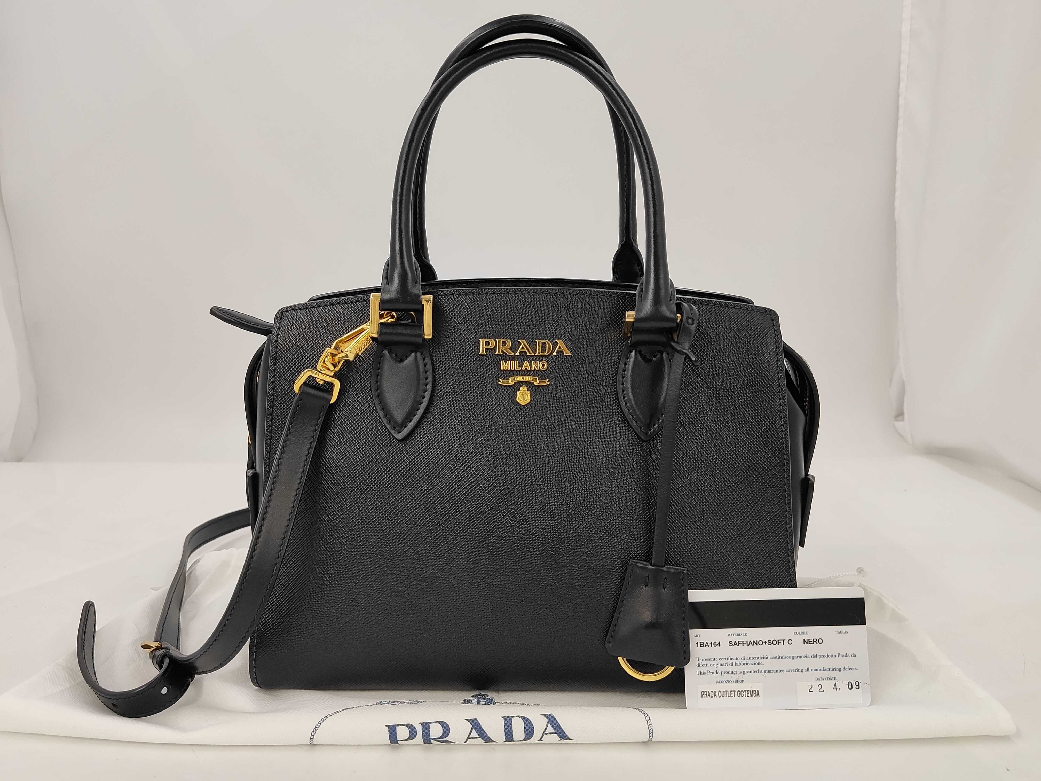 Saffiano 1BA164 2-Way Bag Handbag