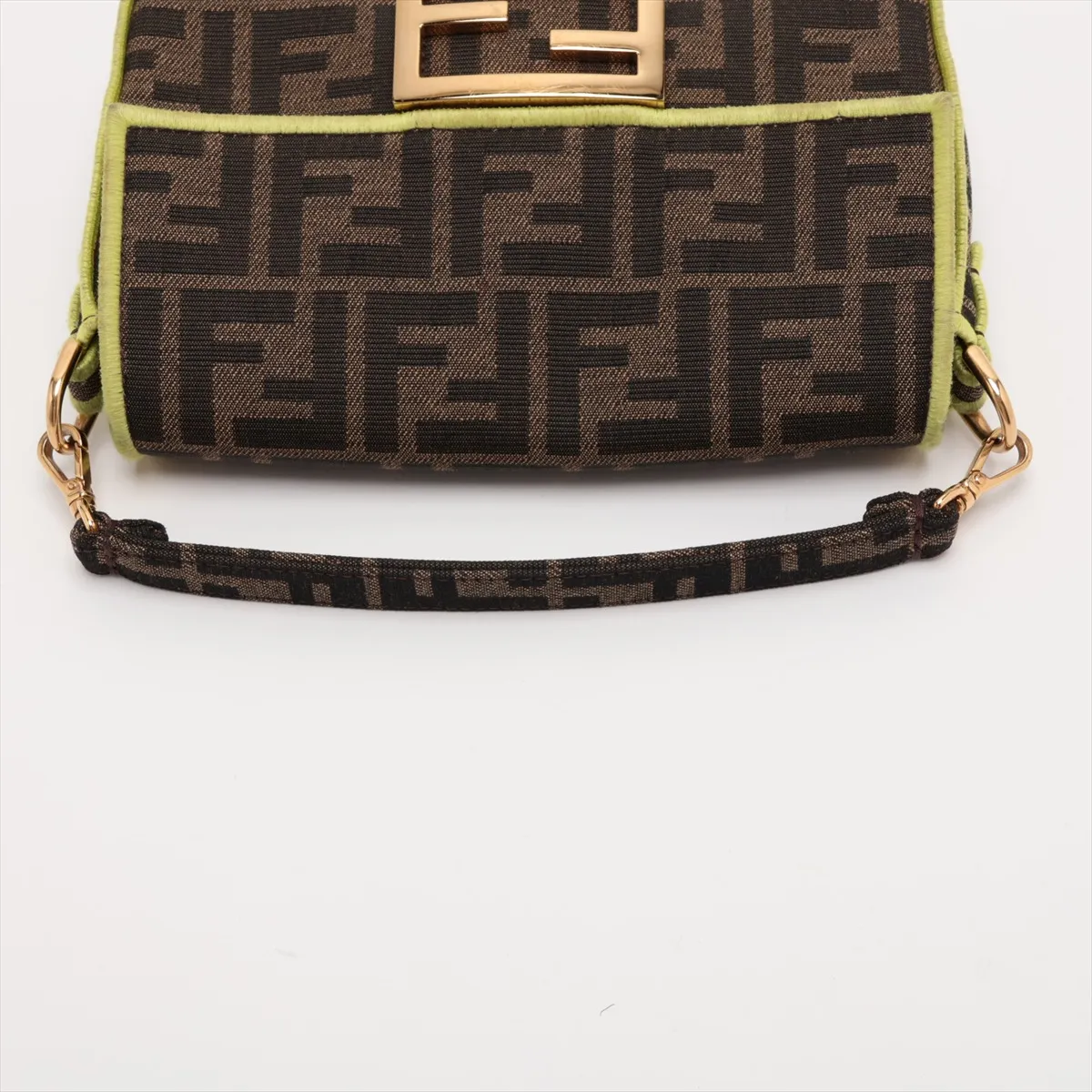 Zucca Mini Bucket 8BS017 Canvas 2-Way Shoulder Bag Brown x Yellow — view 5
