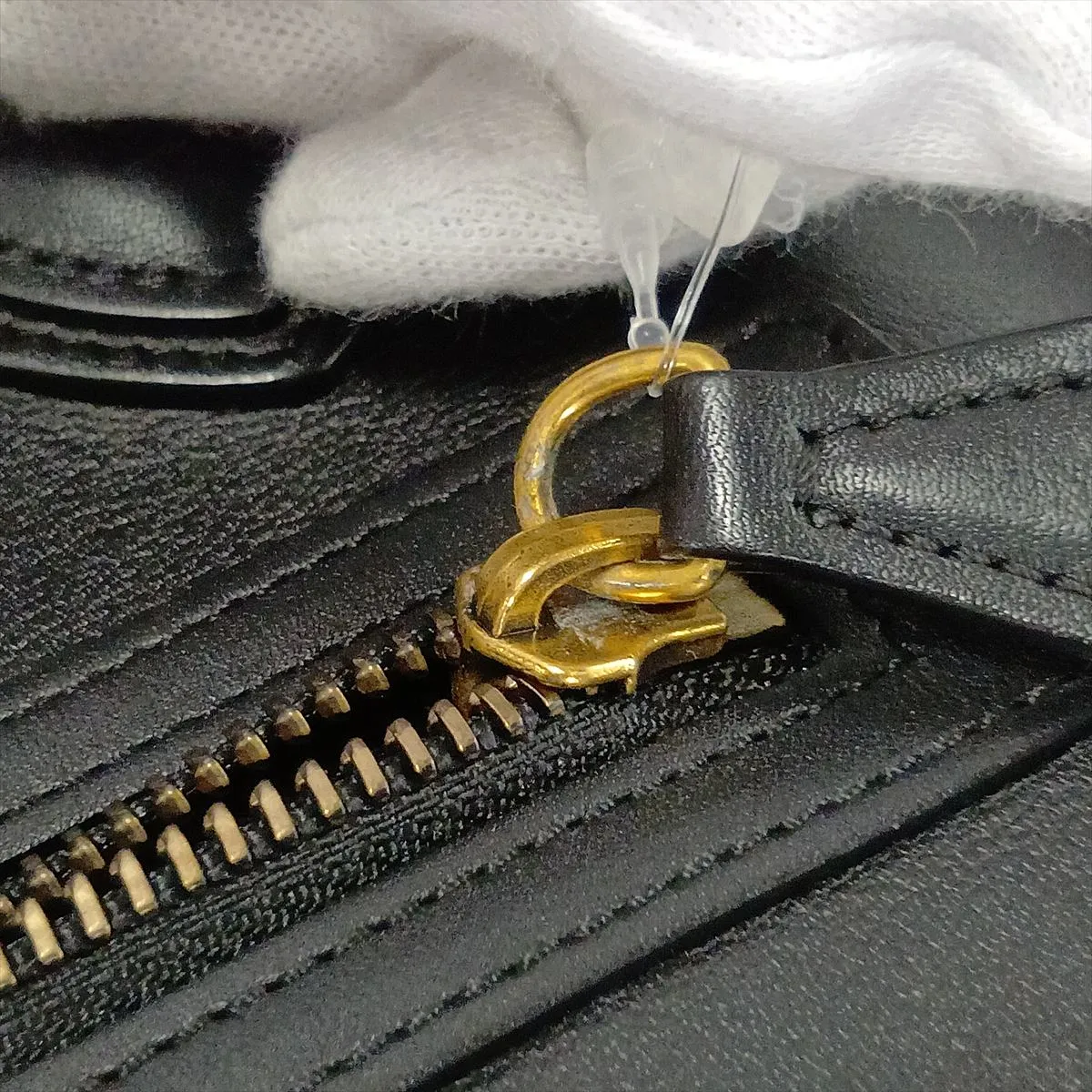 Luggage Micro Shopper Leather Handbag, Black — view 11