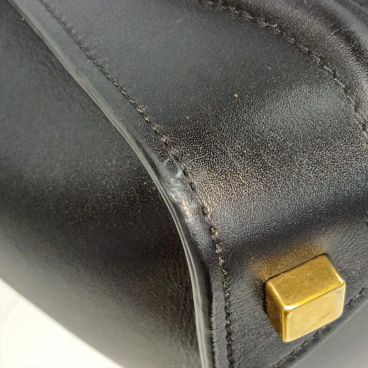 Luggage Micro Shopper Leather Handbag, Black — view 14