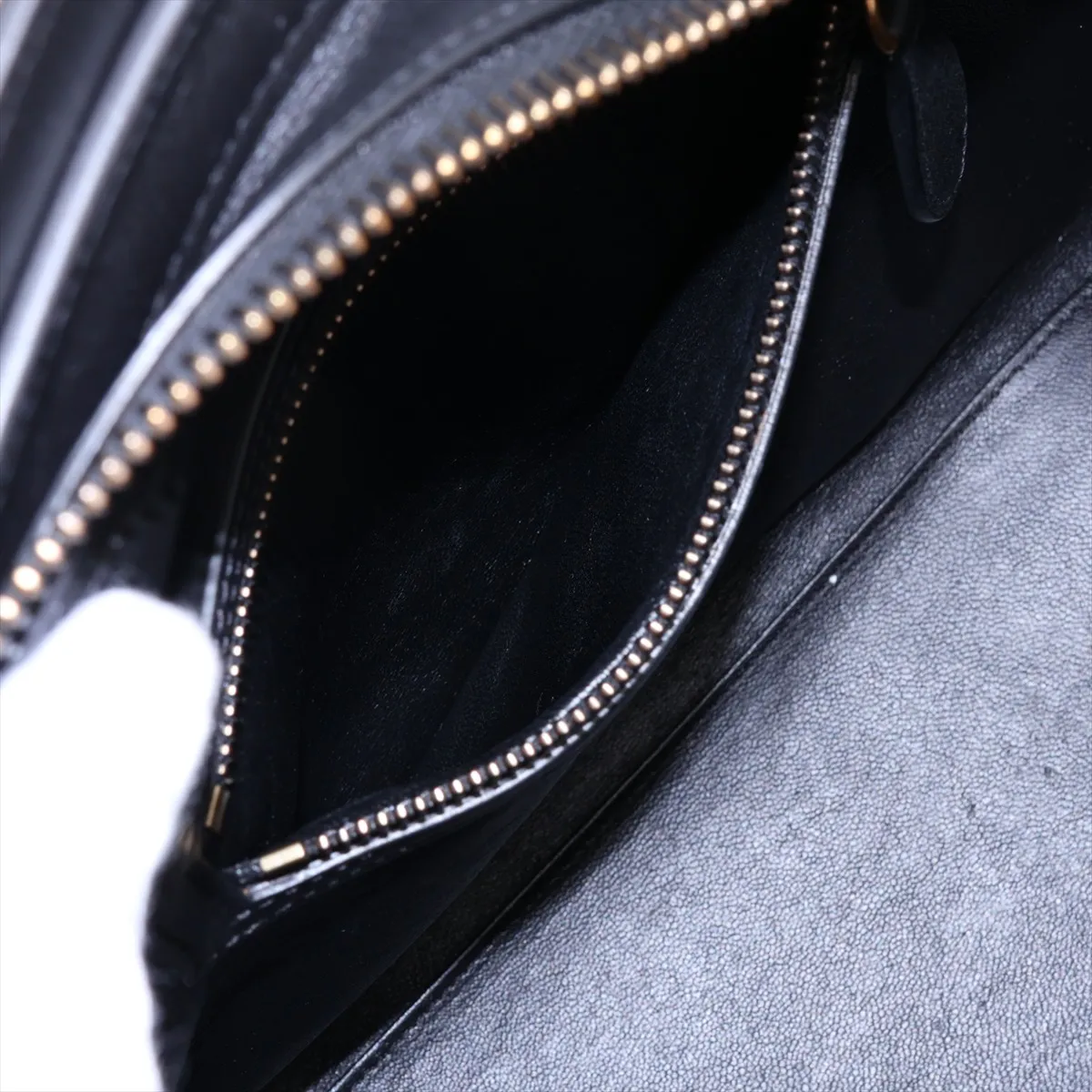 Luggage Micro Shopper Leather Handbag, Black — view 8