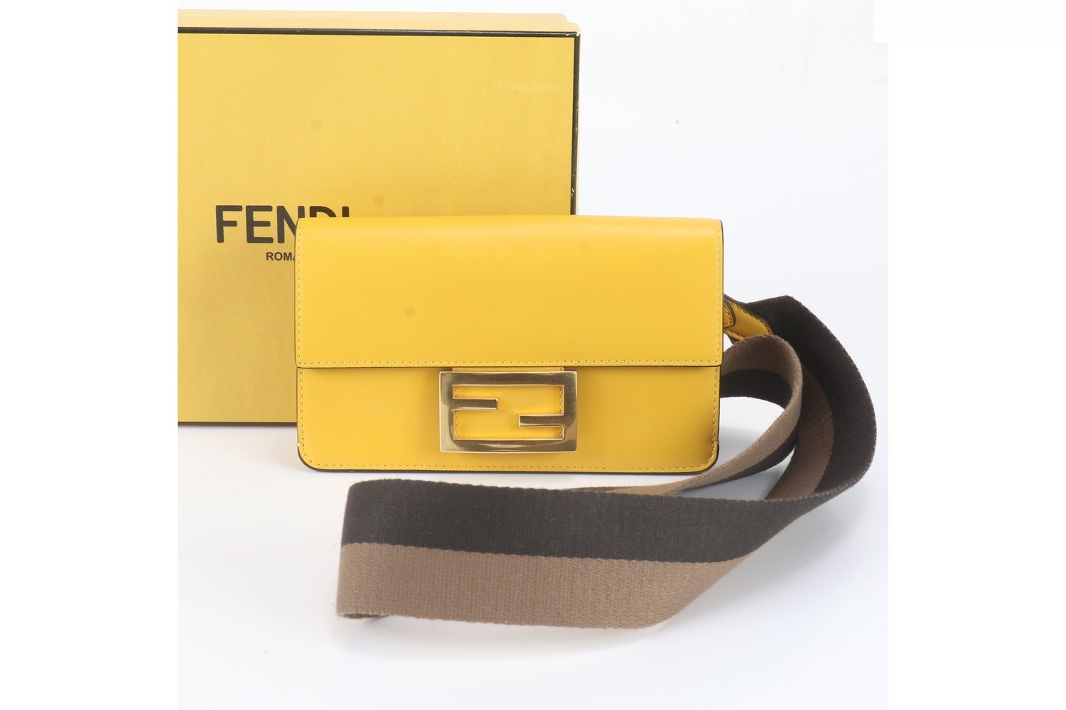 Flat Baguette Mini 8BS039 Leather 2-Way Shoulder Bag