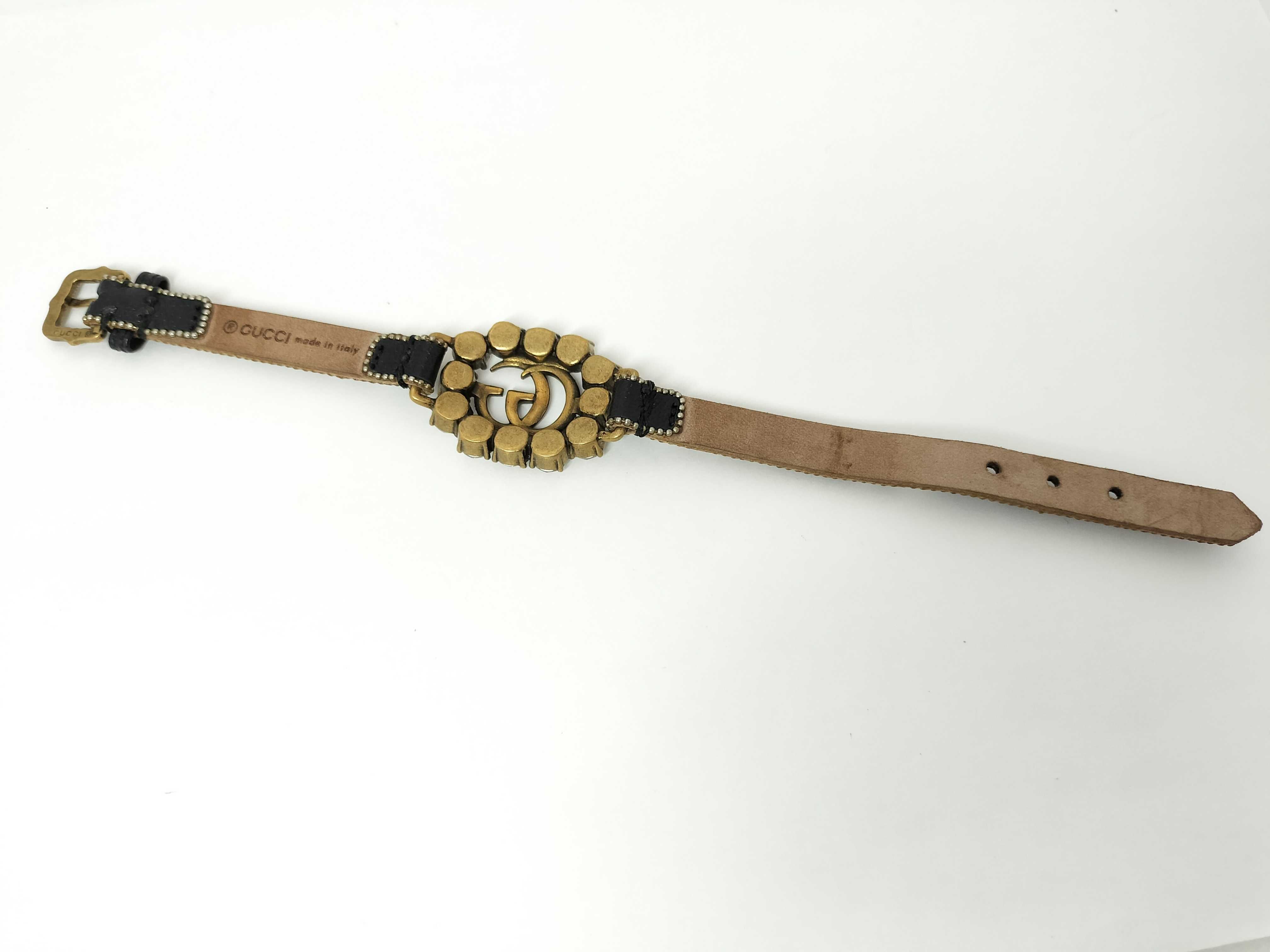 Rhinestone Leather Bracelet (Bracelet/Bangle) — view 4