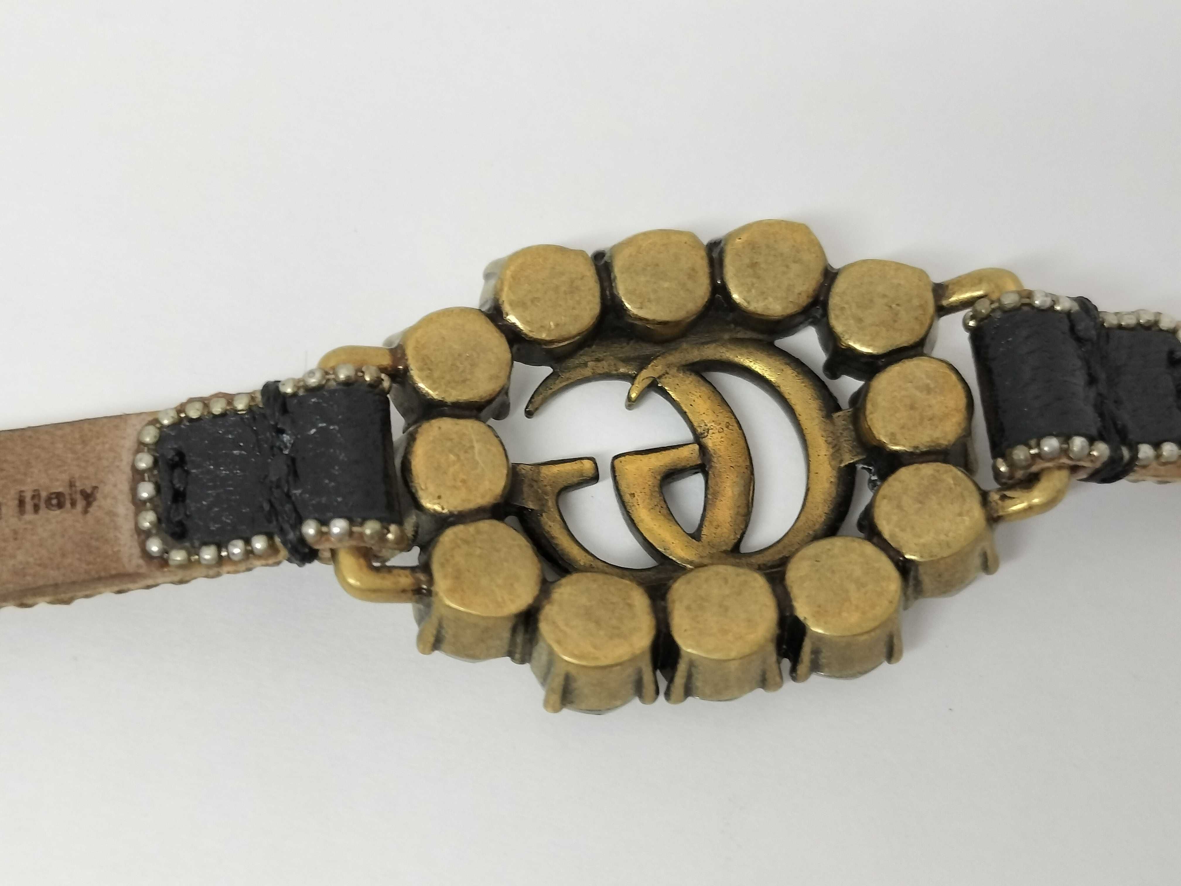 Rhinestone Leather Bracelet (Bracelet/Bangle) — view 7