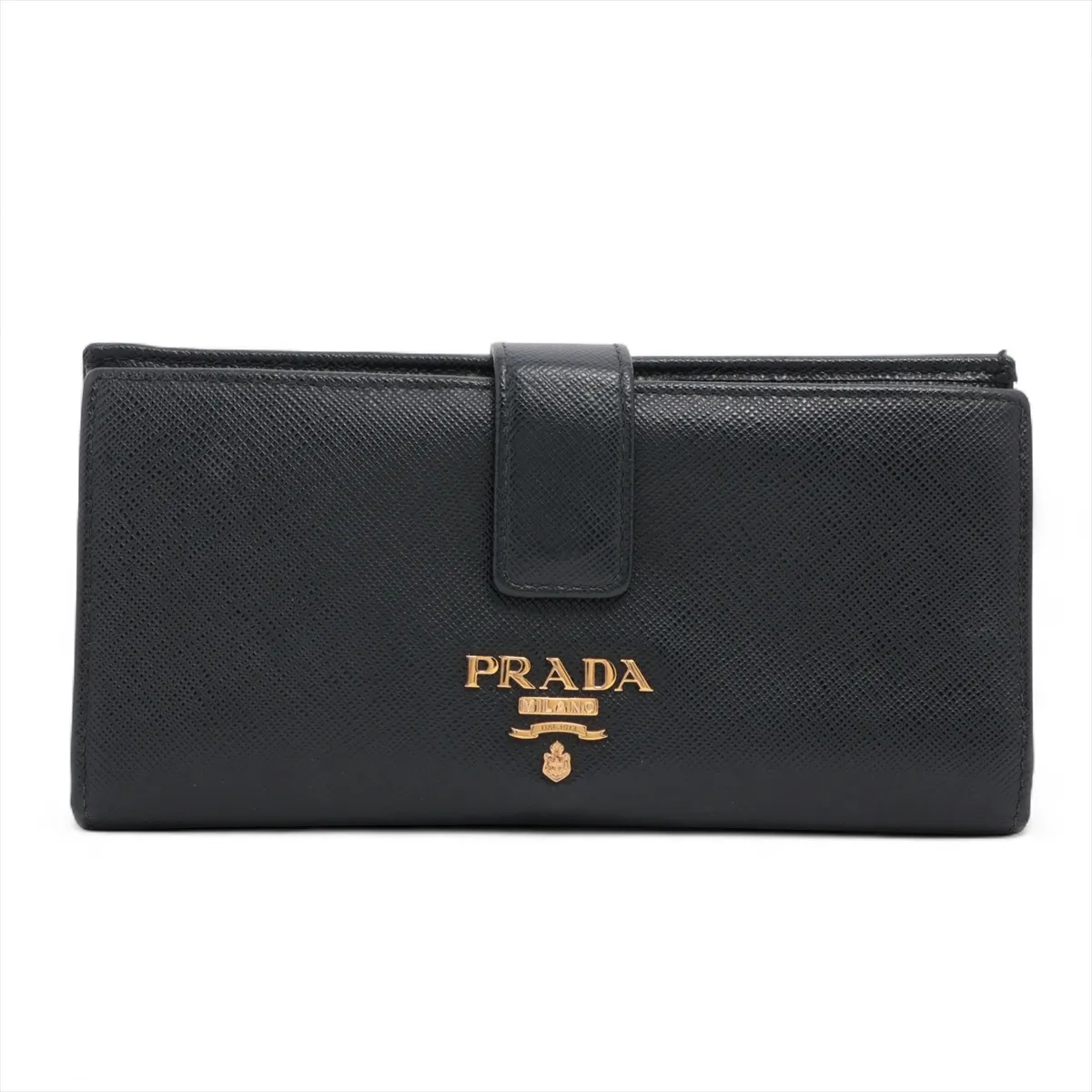 Saffiano Martic 1MV025 Leather Long Wallet Black
