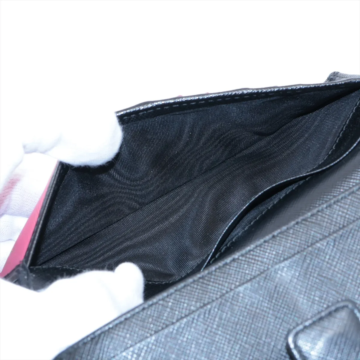 Saffiano Martic 1MV025 Leather Long Wallet Black — view 8