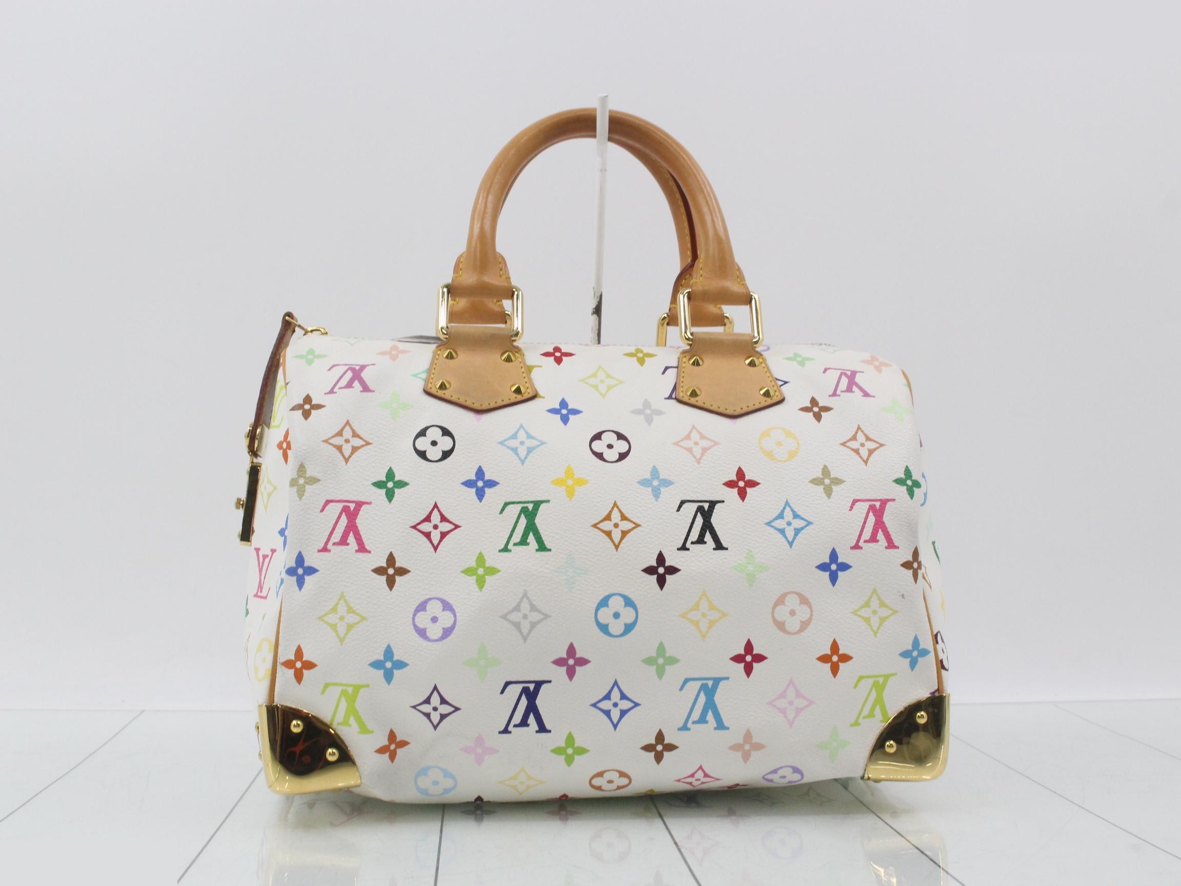 Speedy Blanc Multicolor Monogram Handbag — view 2