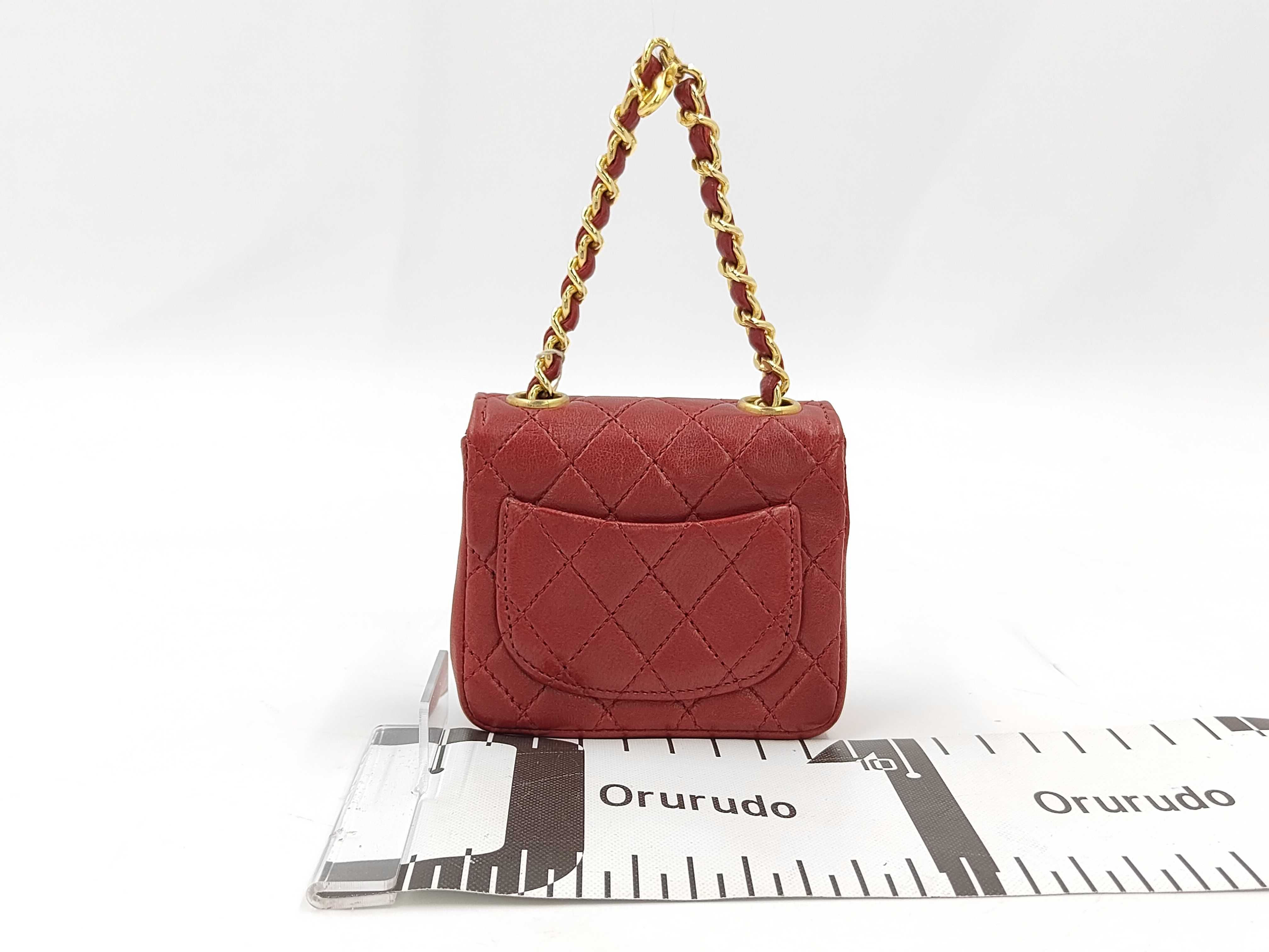 pouch, lambskin, red, Matelassé pouch — view 2