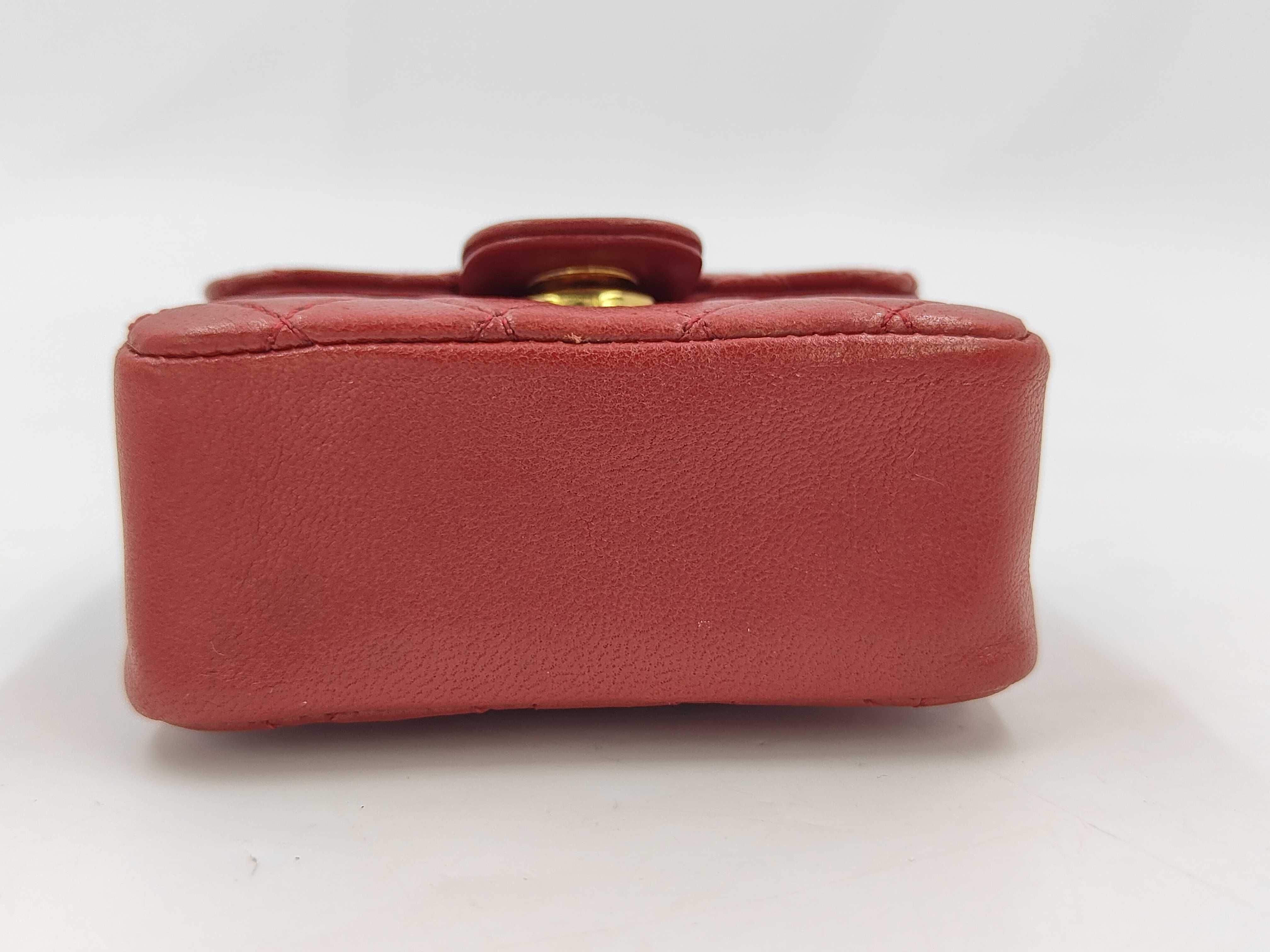 pouch, lambskin, red, Matelassé pouch — view 5